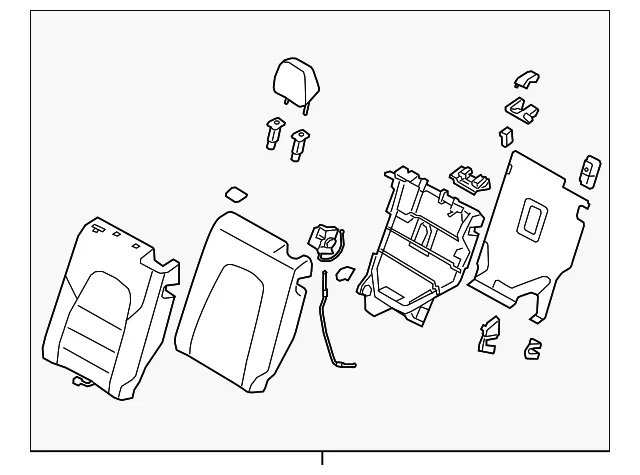 Seat Back Assembly - Mazda (kb8d57450d2a)
