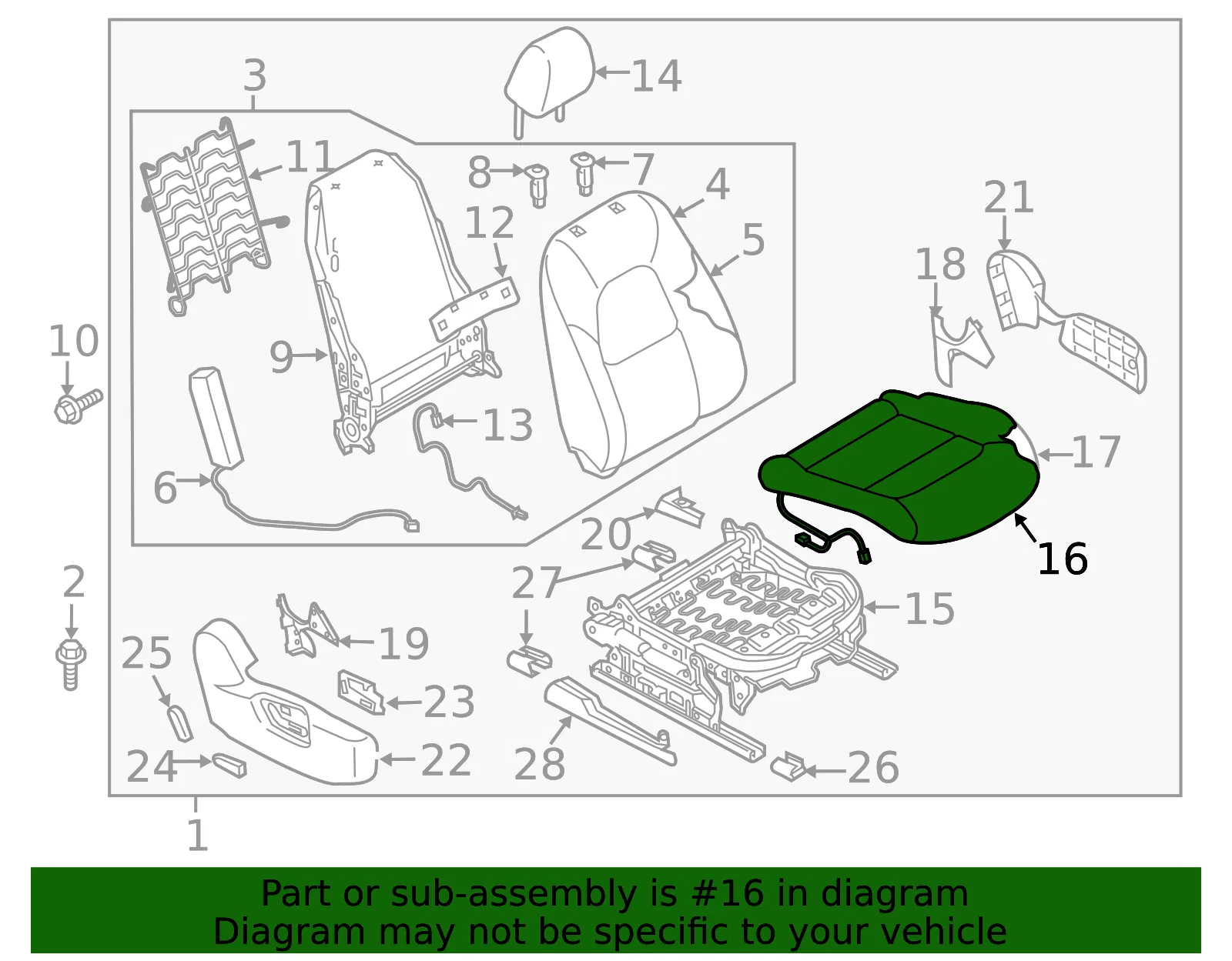 Cushion Cover - Mazda (kb8d882012a) - view 2