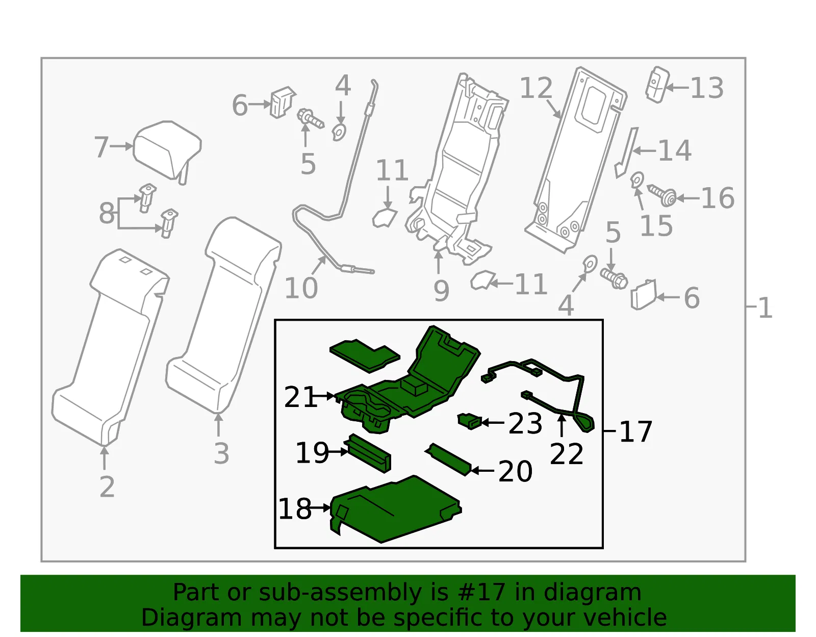 Seat Armrest - Mazda (kb8f882b002) - view 2
