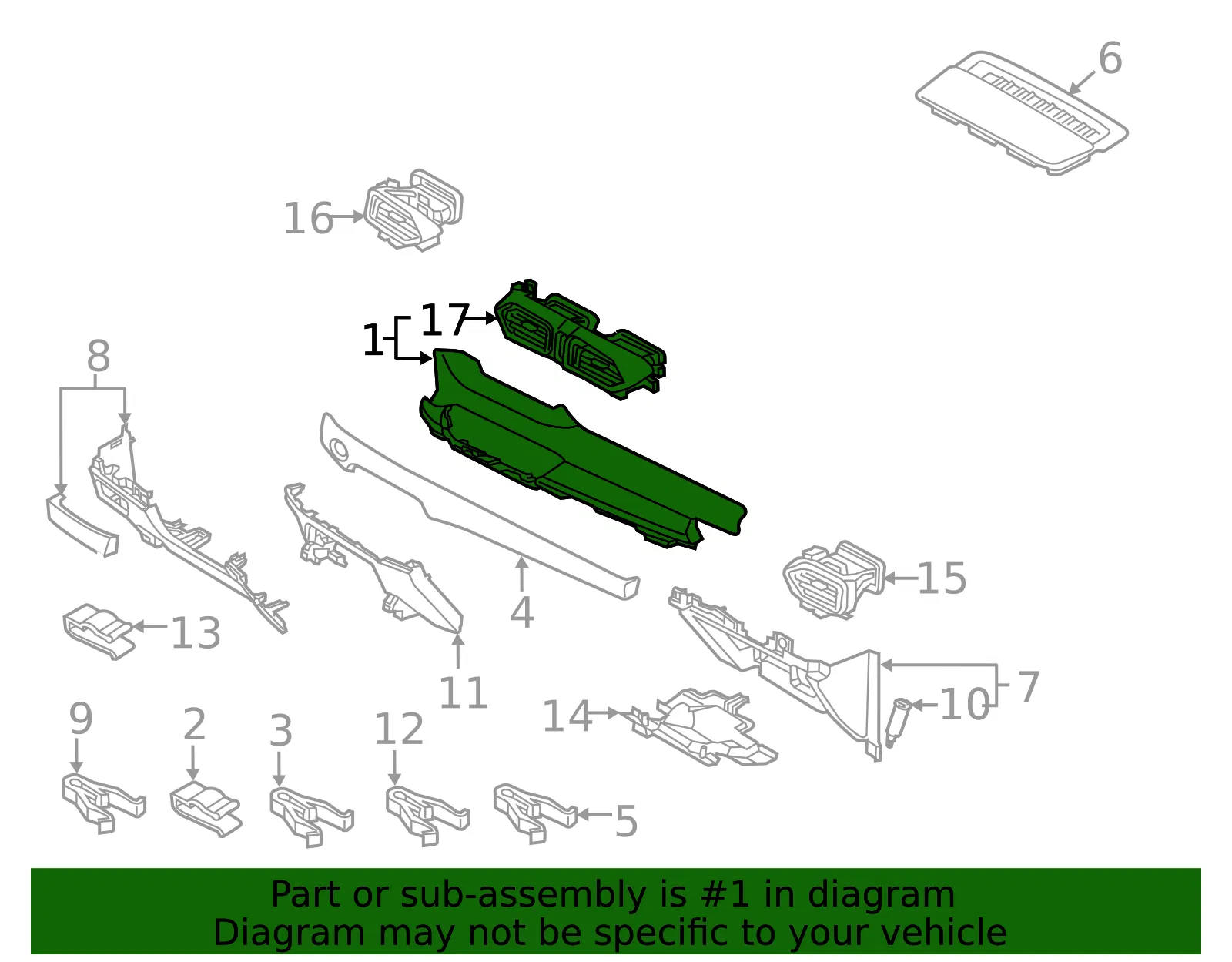 Instrument Panel Cover - Mazda (kb8m55150c02) - view 2