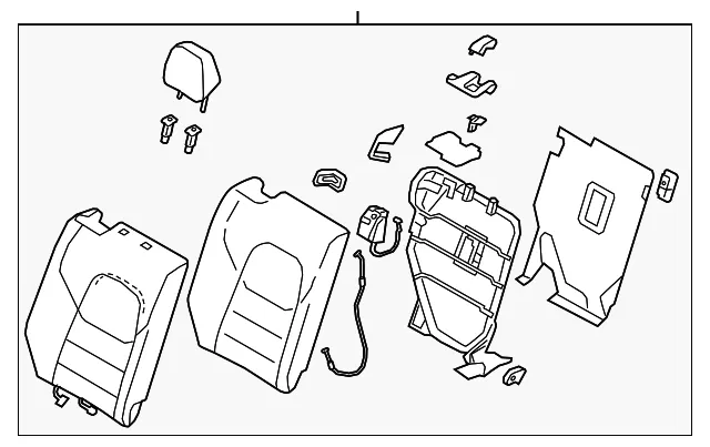 Seat Back Assembly - Mazda (kd1d57400c39)