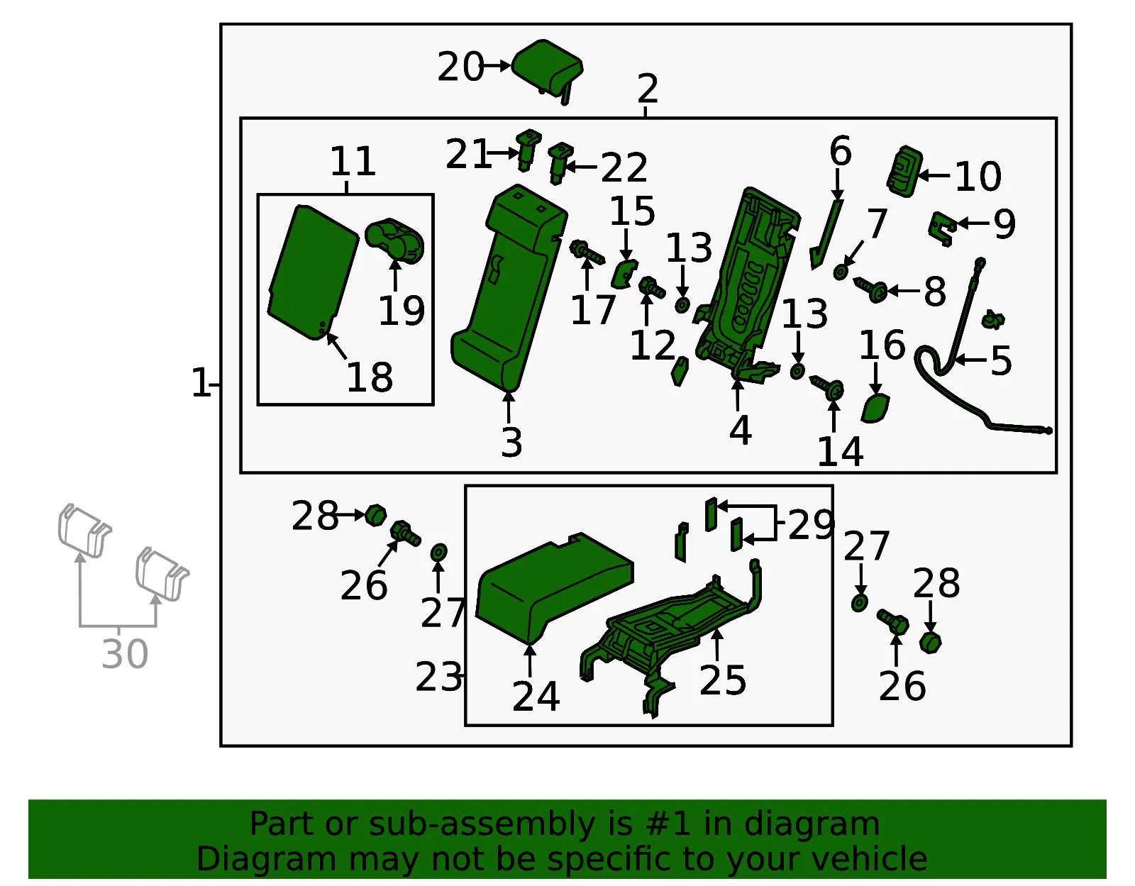 Seat Assembly - Mazda (kd375722xj02) - view 2