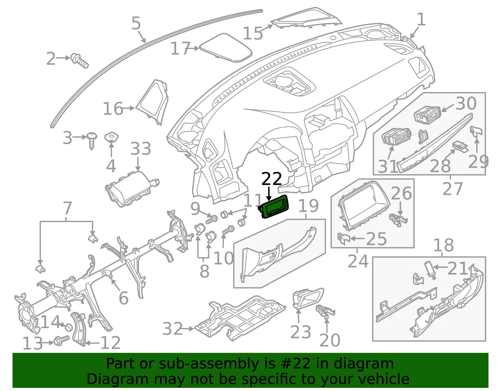 Instrument Panel Trim Panel - Mazda (kd455532002) - view 2
