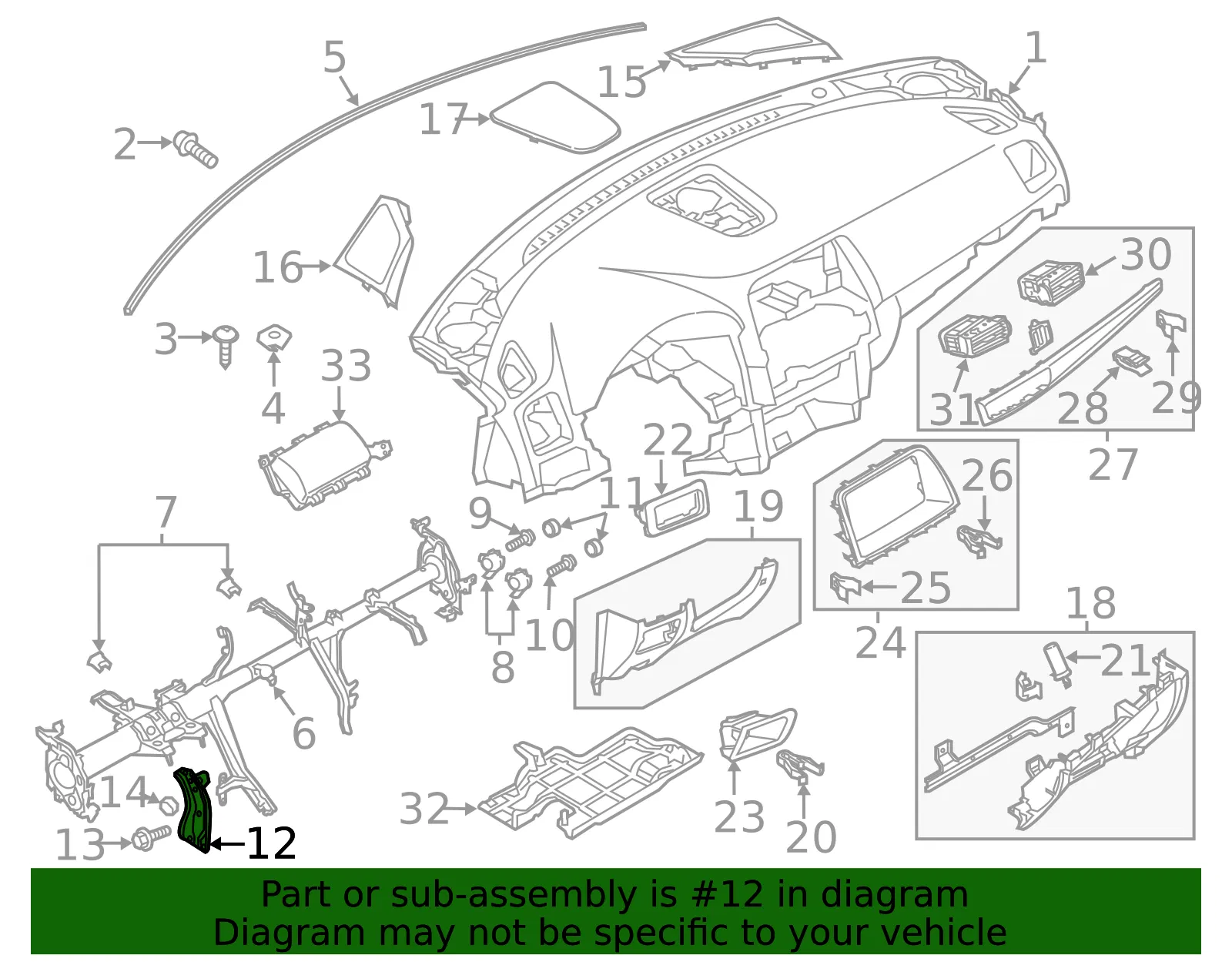 Instrument Panel Mounting Bracket - Mazda (kd4560450) - view 2