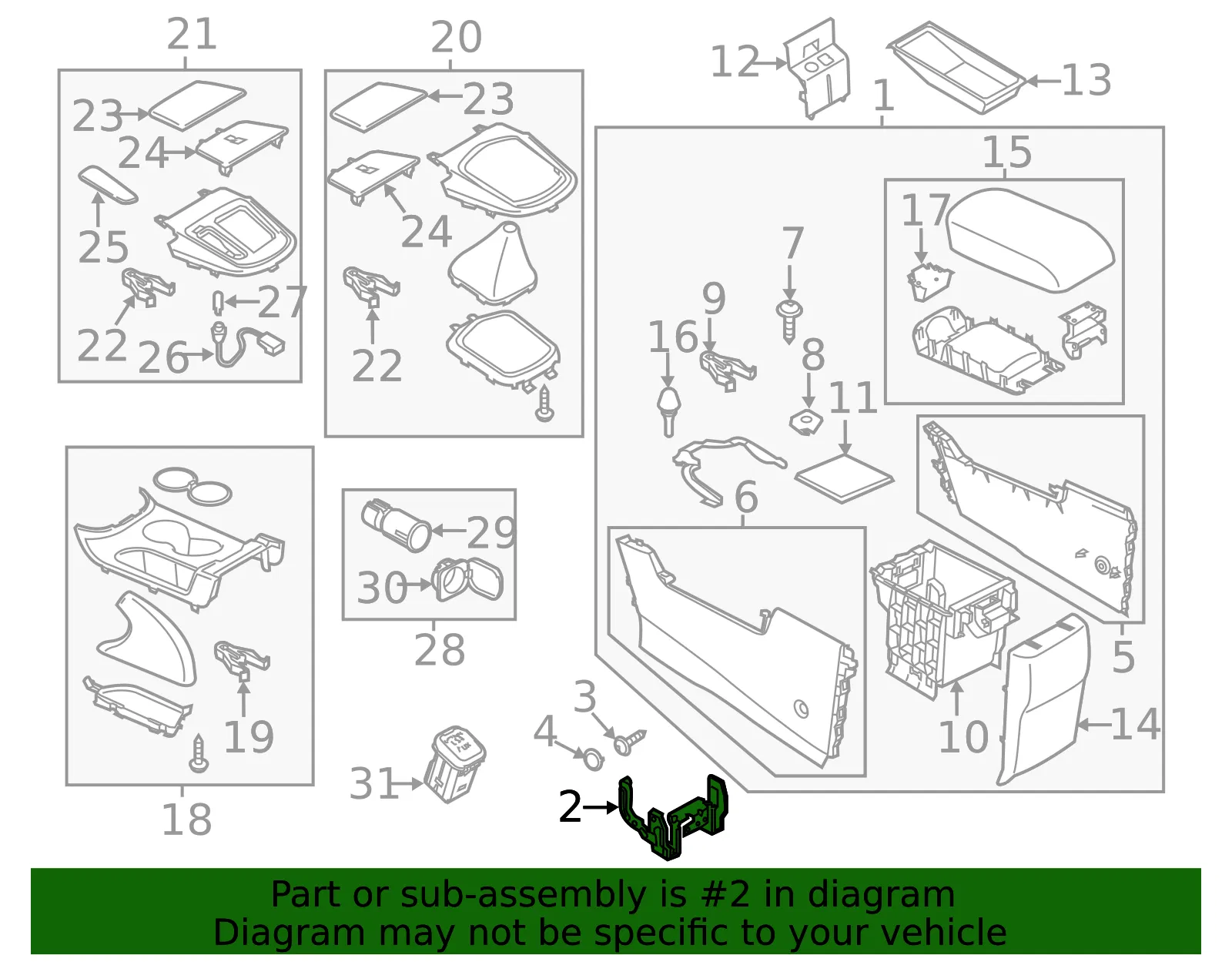 Console Bracket - Mazda (kd4564416) - view 2