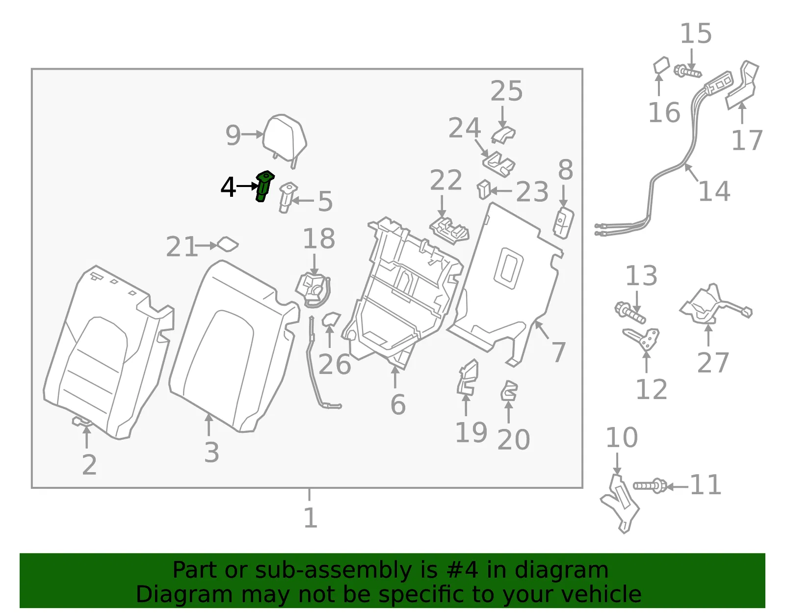Headrest Guide - Mazda (kd45881g82a) - view 2