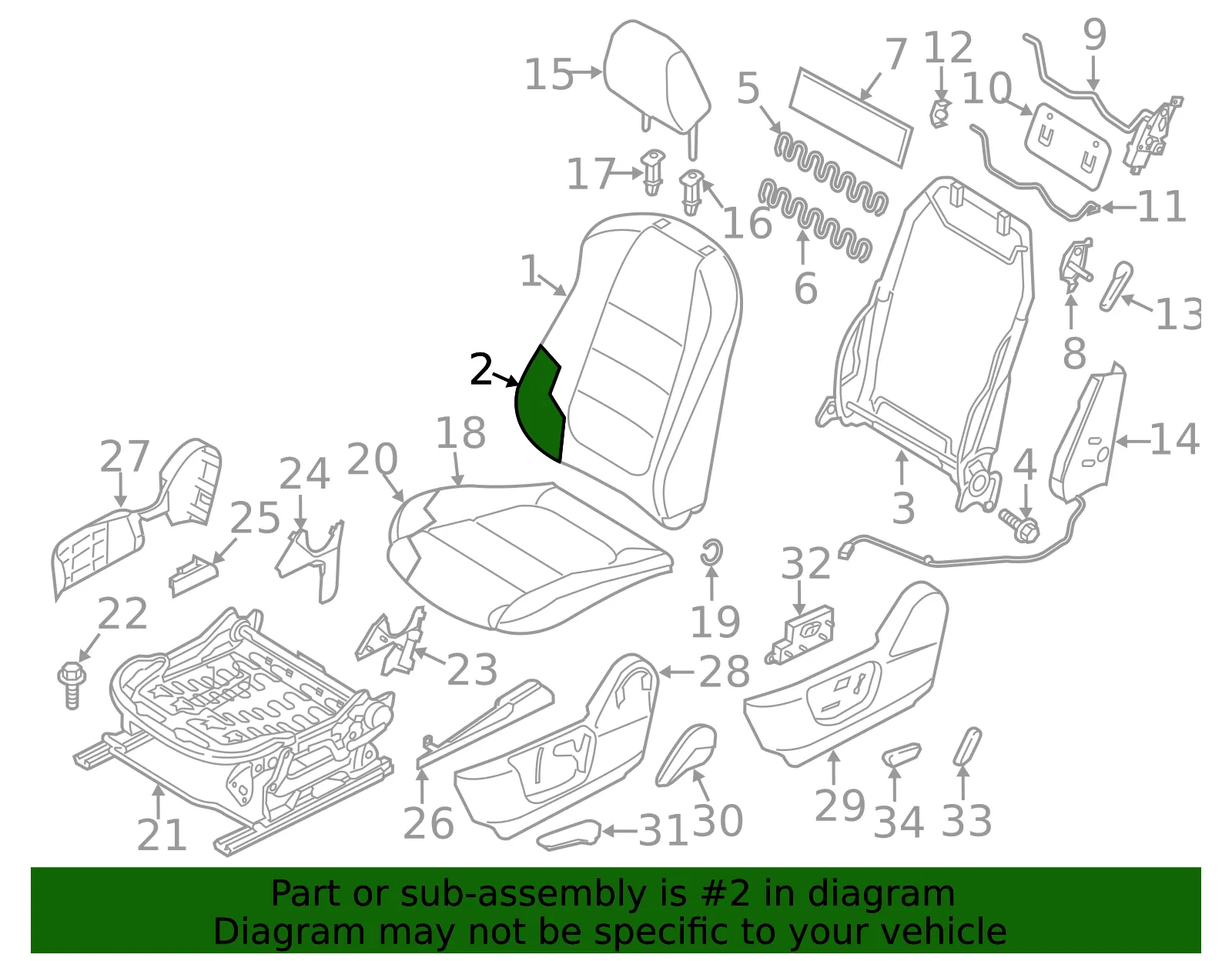 Seat Back Cushion - Mazda (kd498818x) - view 2