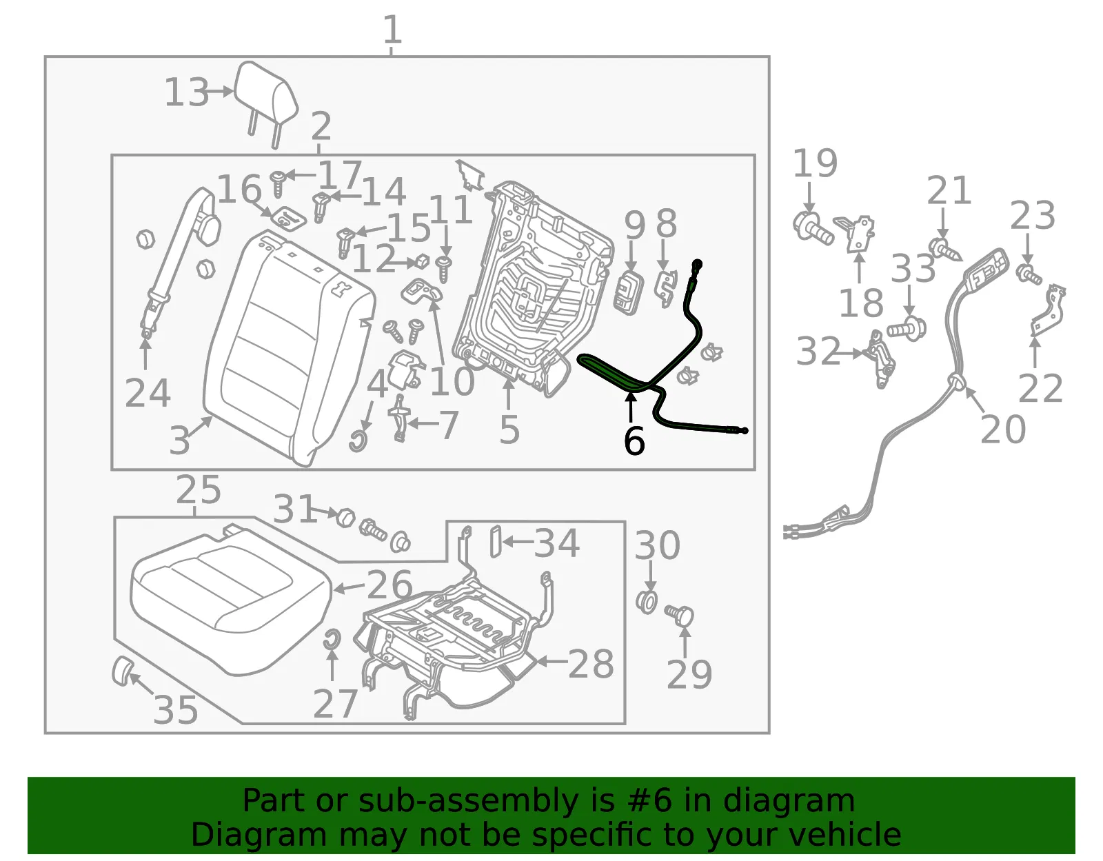 Folding Seat Release Cable - Mazda (kd4988439) - view 2