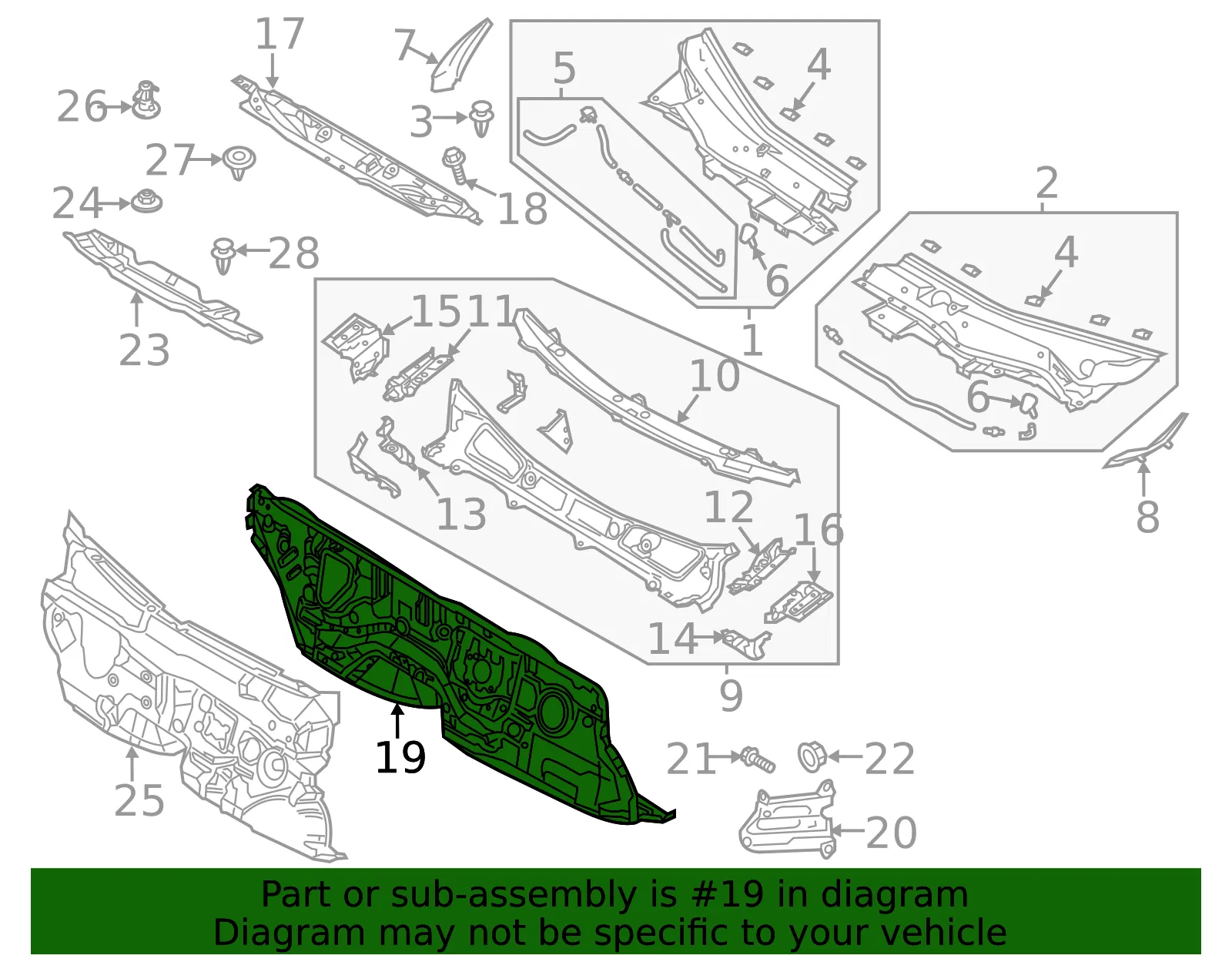 Lower Dash Panel - Mazda (kd5353400a) - view 2