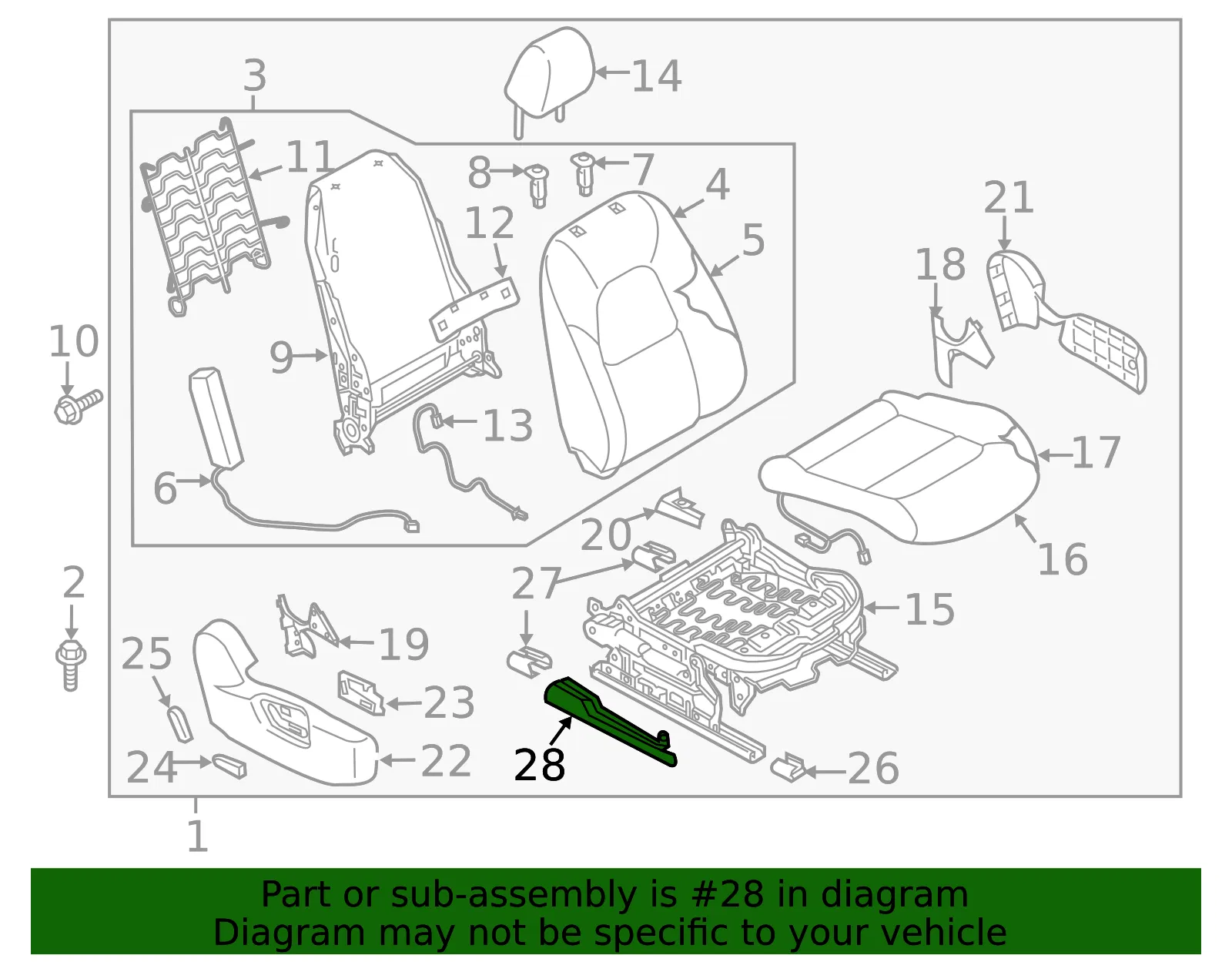 Seat Track Cover - Mazda (ke088803002) - view 2