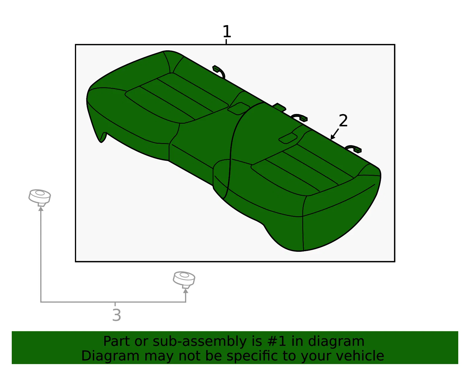 Seat Cushion Foam - Mazda (kn3e57200a39) - view 2