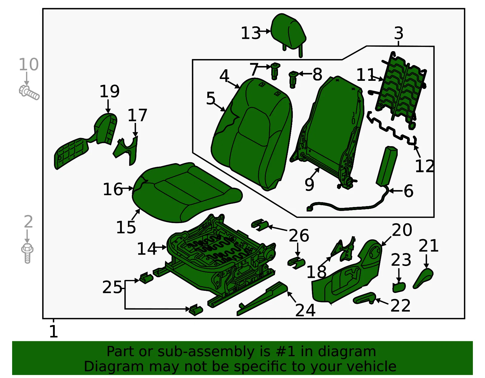 Seat Assembly - Mazda (kn3g57150a2a) - view 2