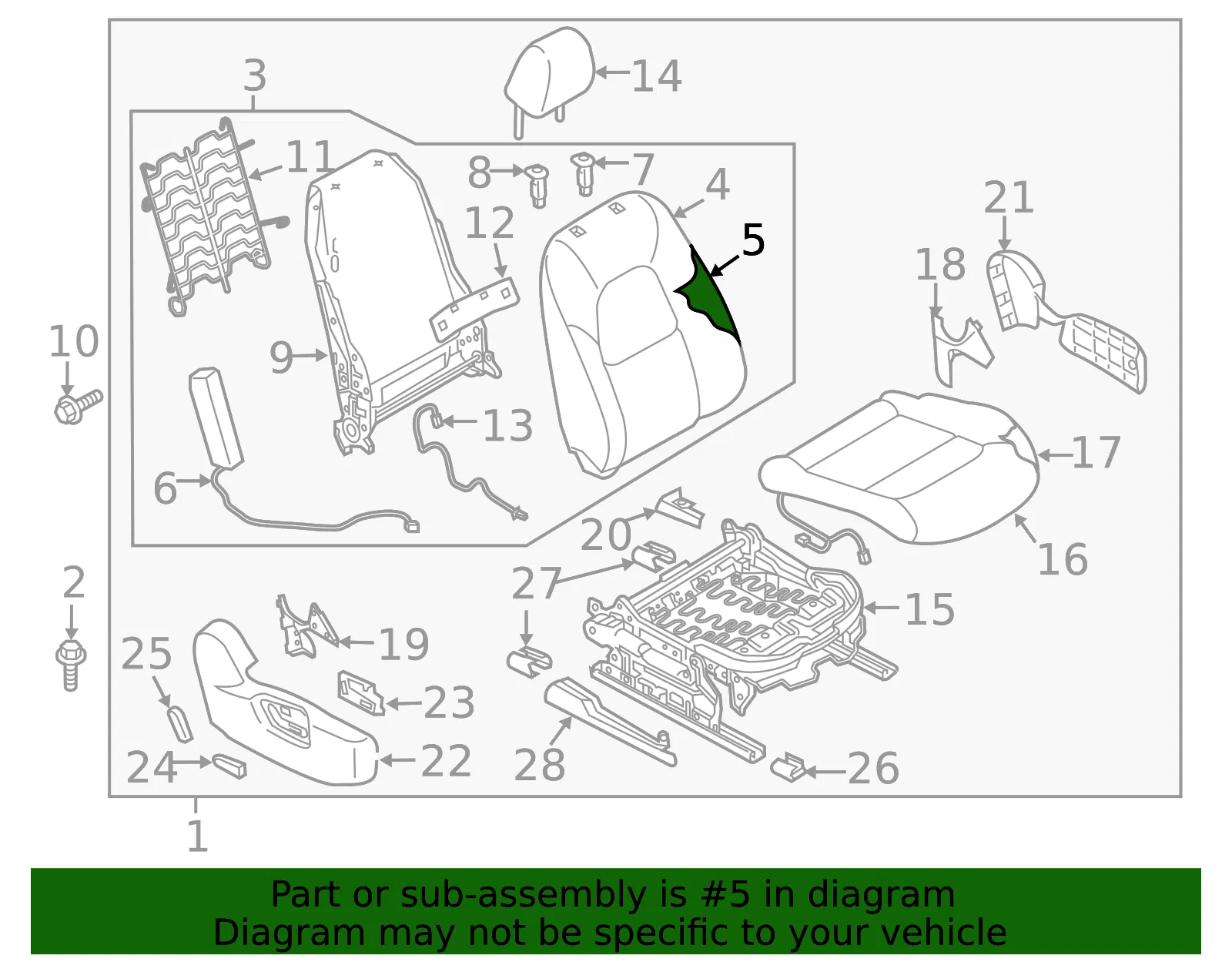 Seat Back Cushion - Mazda (kn3t8813x) - view 2