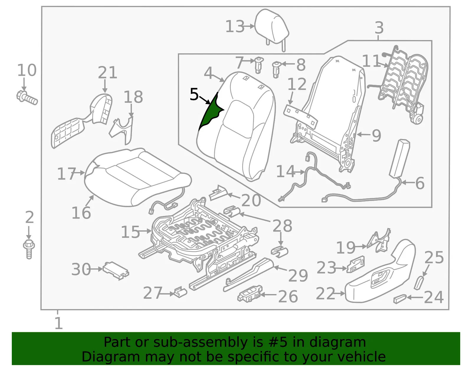 Seat Back Cushion - Mazda (kn3t8818x) - view 2