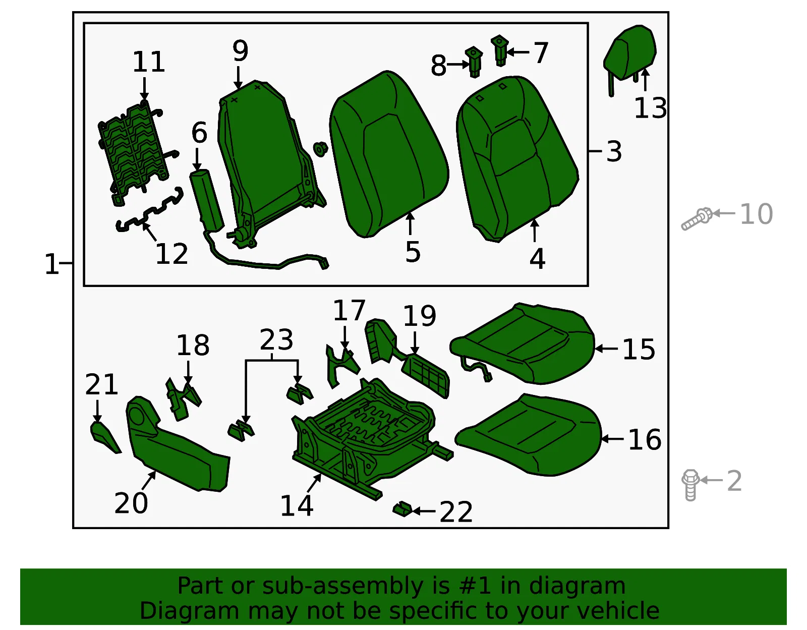 Seat Assembly - Mazda (kpf557100a2a) - view 2