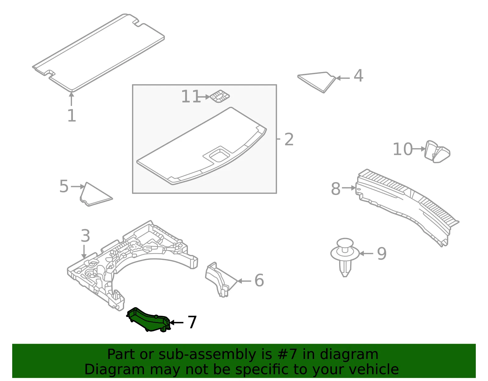 Trunk Trim Panel - Mazda (ksg6688k002) - view 2