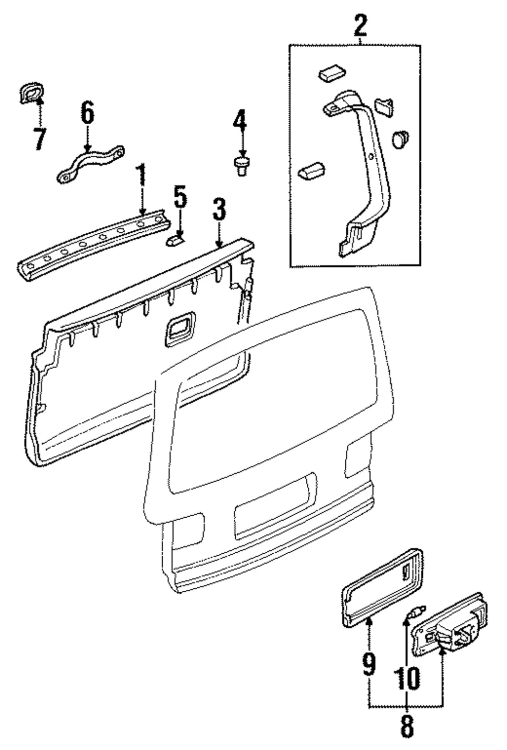 Lift Gate Trim - Mazda (lc1168960a09)