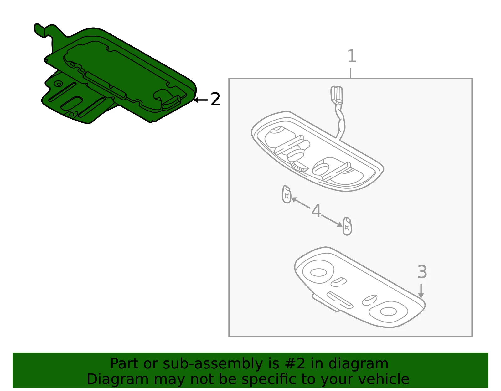Console Assembly Bracket - Mazda (lc626998xb) - view 2