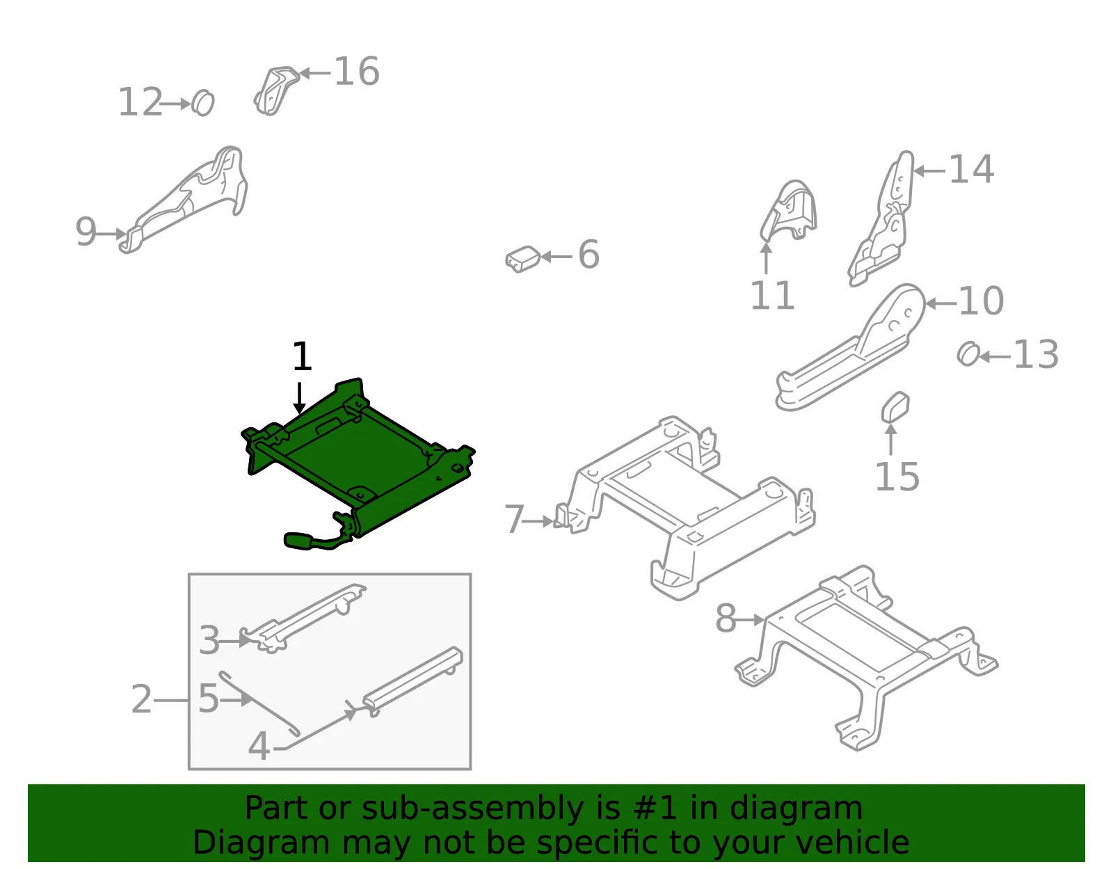 Seat Adjuster - Mazda (lc6288a50a) - view 2