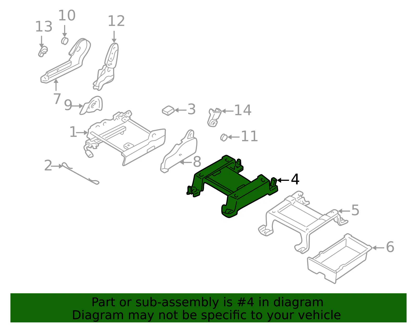 Seat Track Cover - Mazda (lc6288c55a05) - view 2