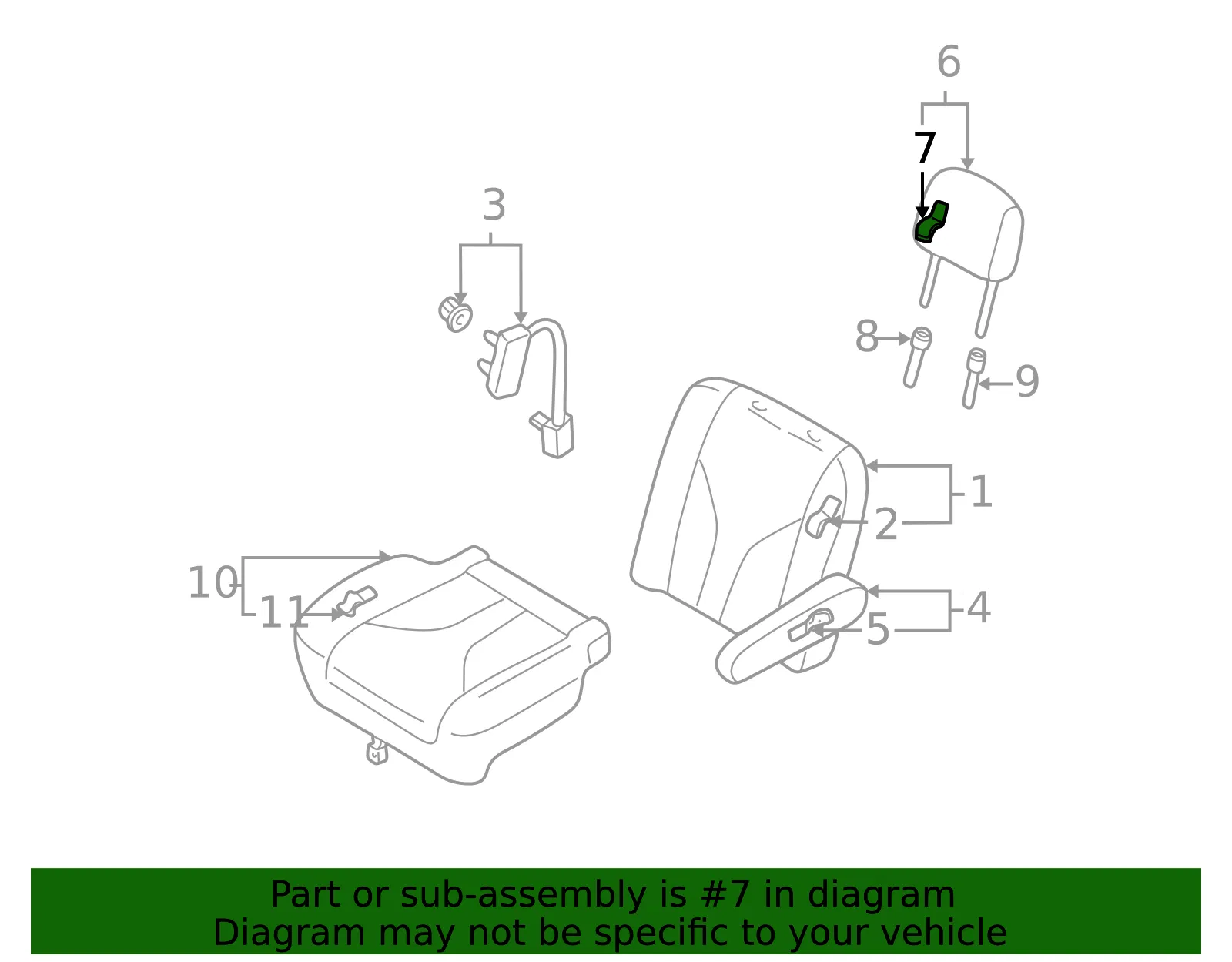 Headrest Cover - Mazda (lc768814180) - view 2