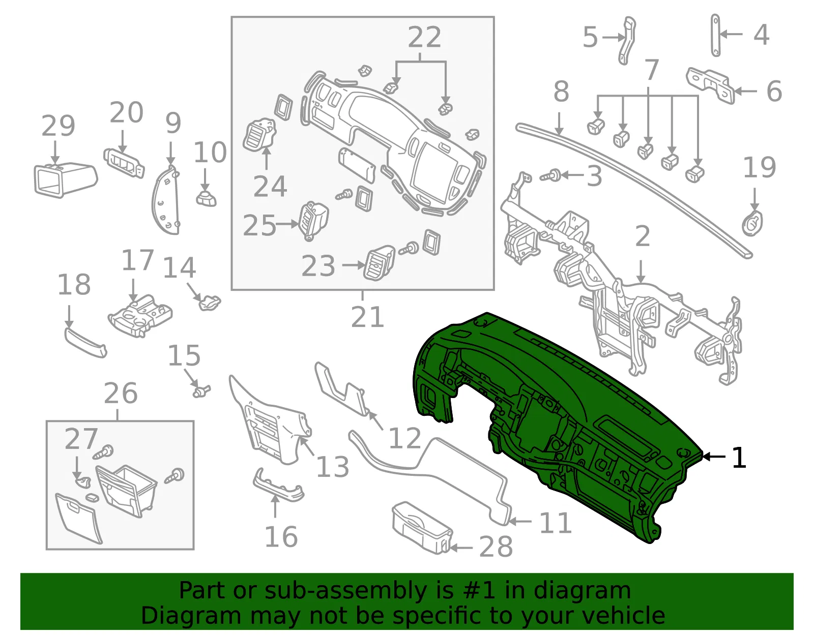 Instrument Panel - Mazda (ld4760401b74) - view 2