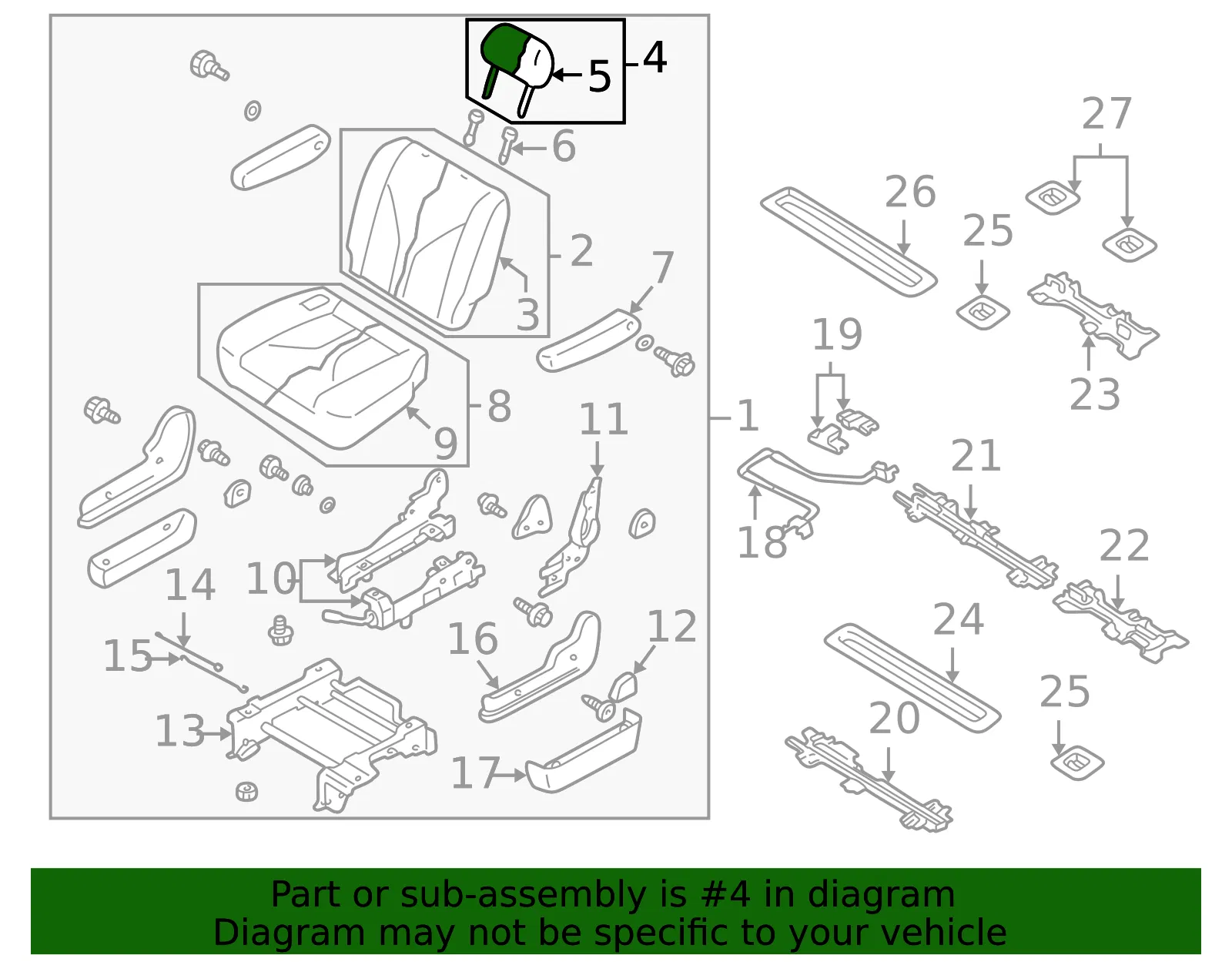 Headrest - Mazda (ld508814005) - view 2