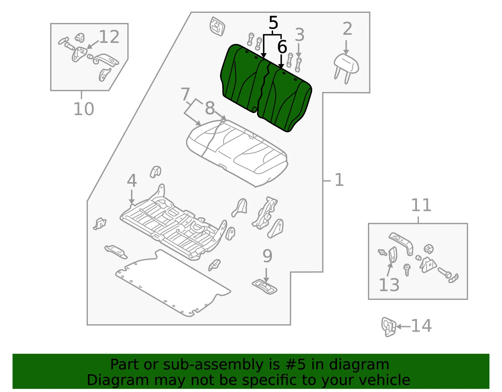 Seat Back Assembly - Mazda (le448833080) - view 2