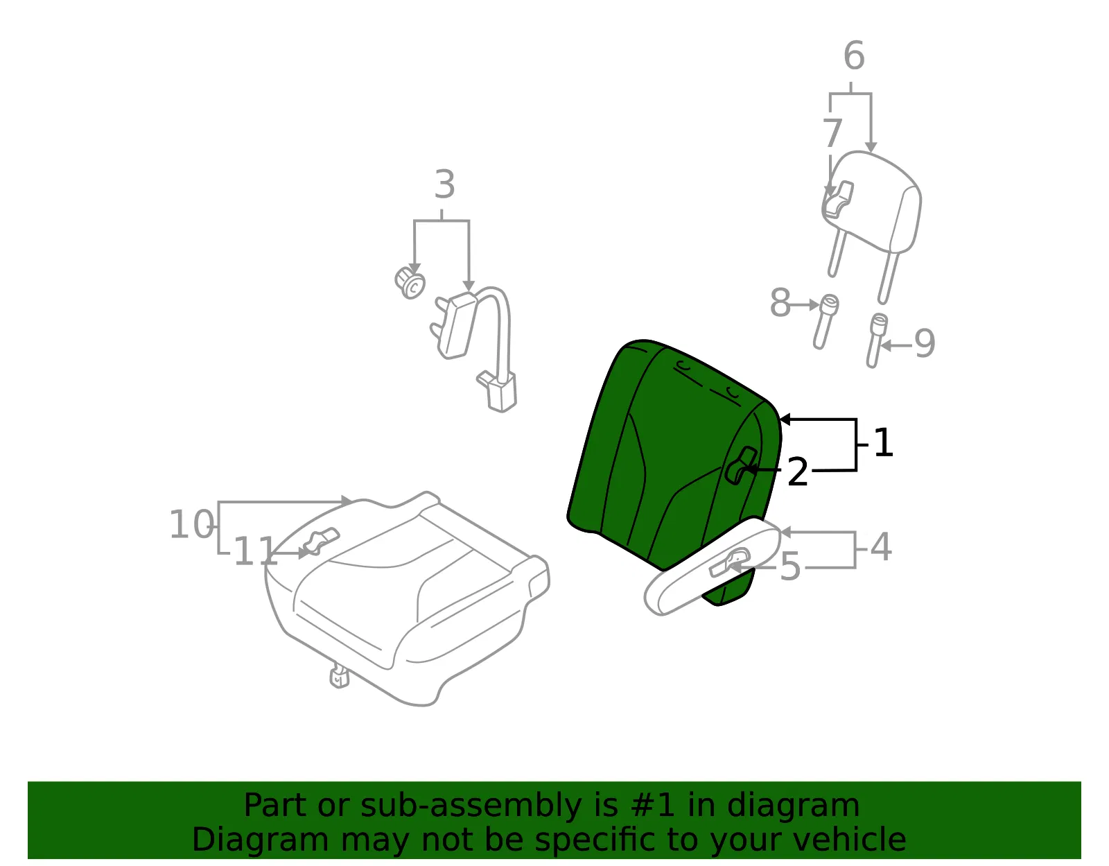 Seat Back Assembly - Mazda (le4588130c72) - view 2