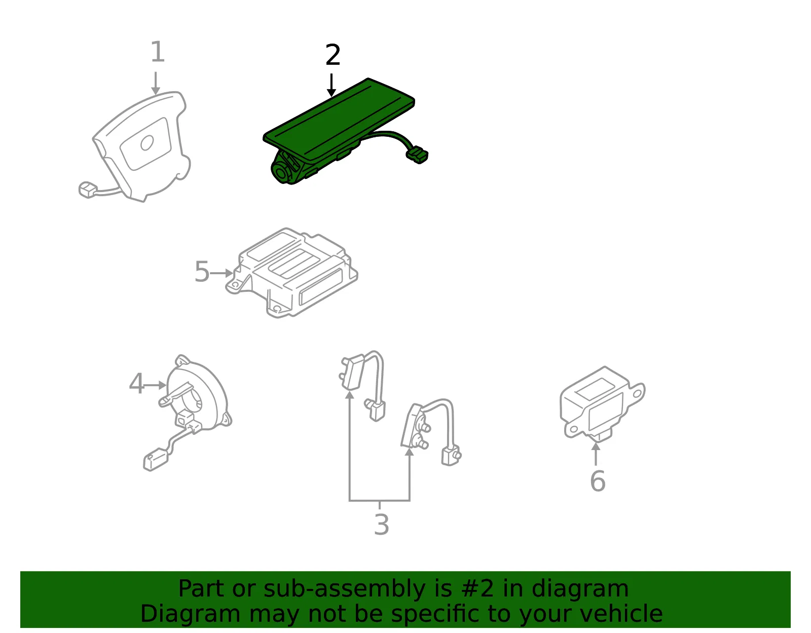 Instrument Panel Air Bag - Mazda (ley357k70) - view 2