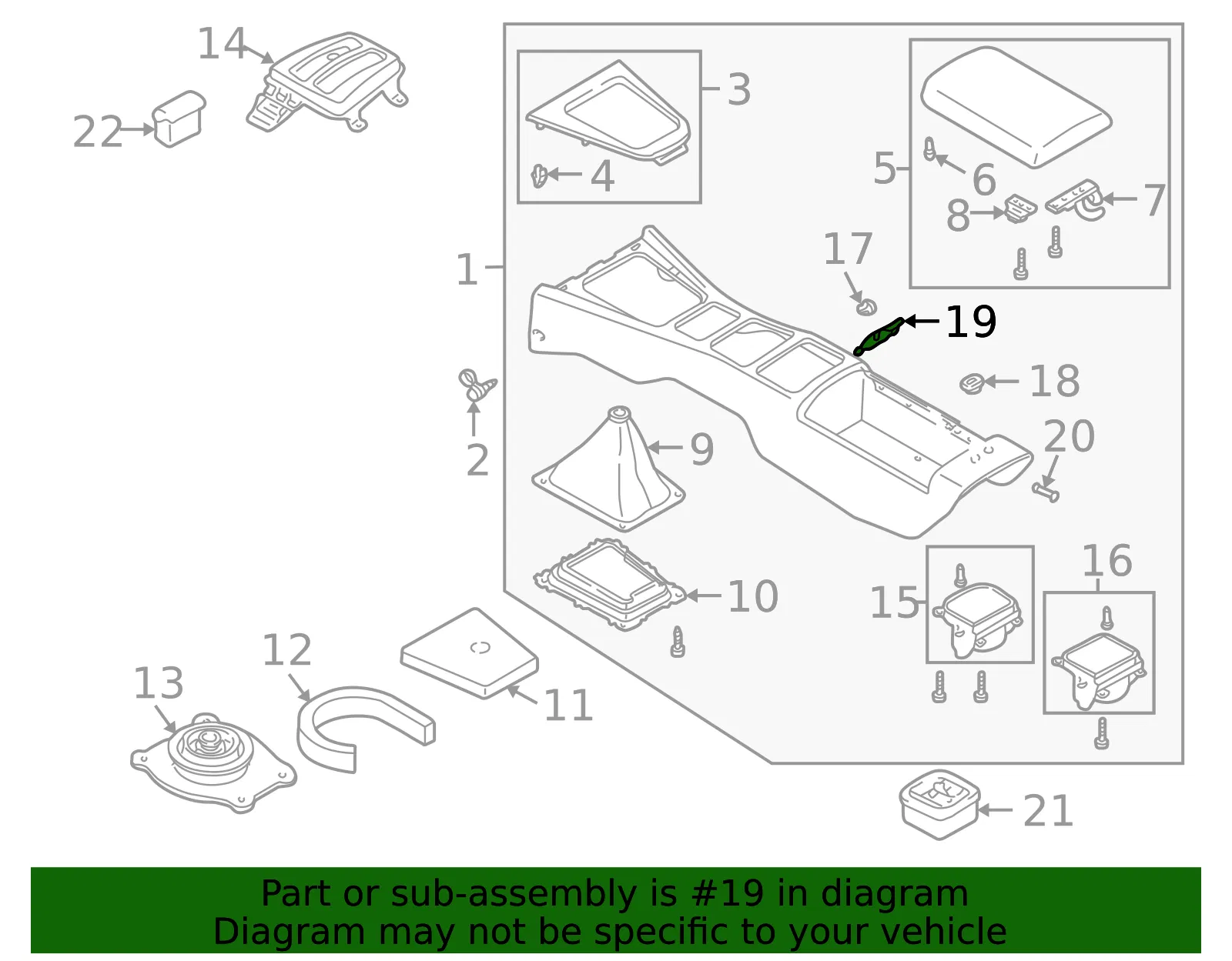 Console Trim Panel - Mazda (n06664424) - view 2