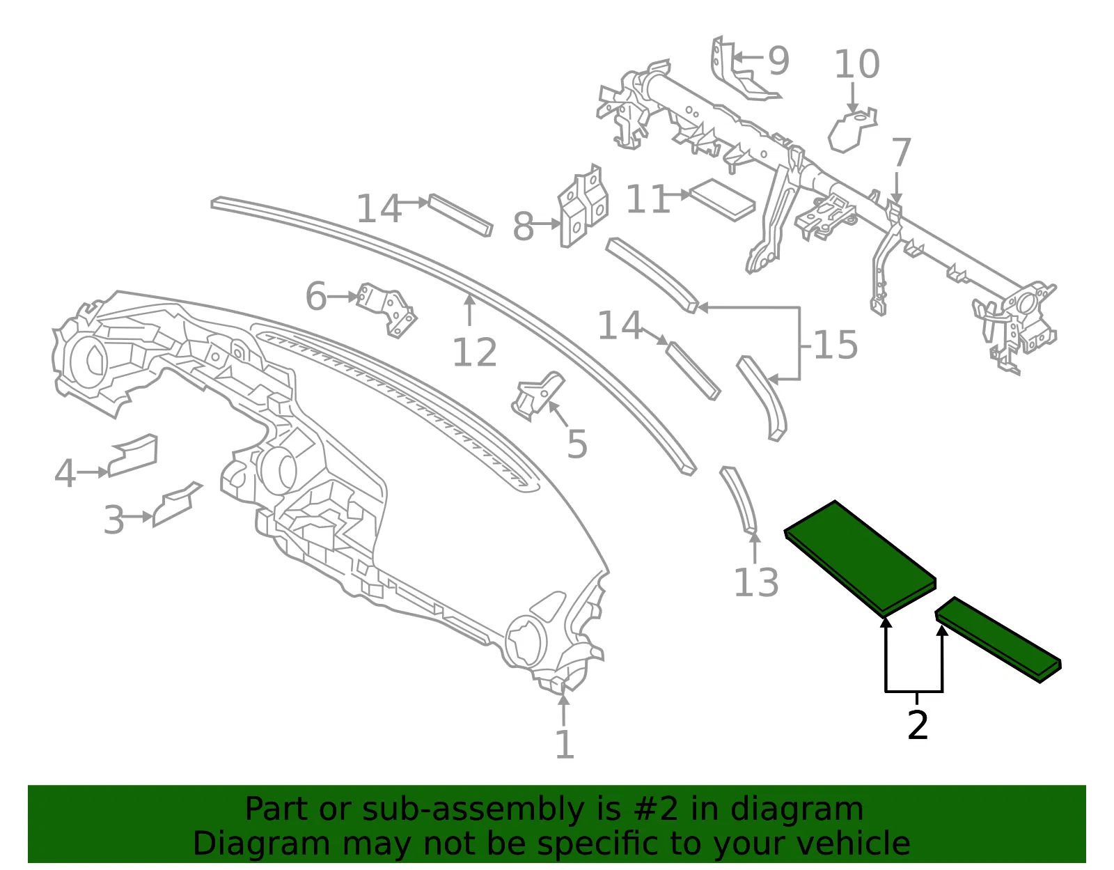 Instrument Panel Spacer - Mazda (n24355180) - view 2