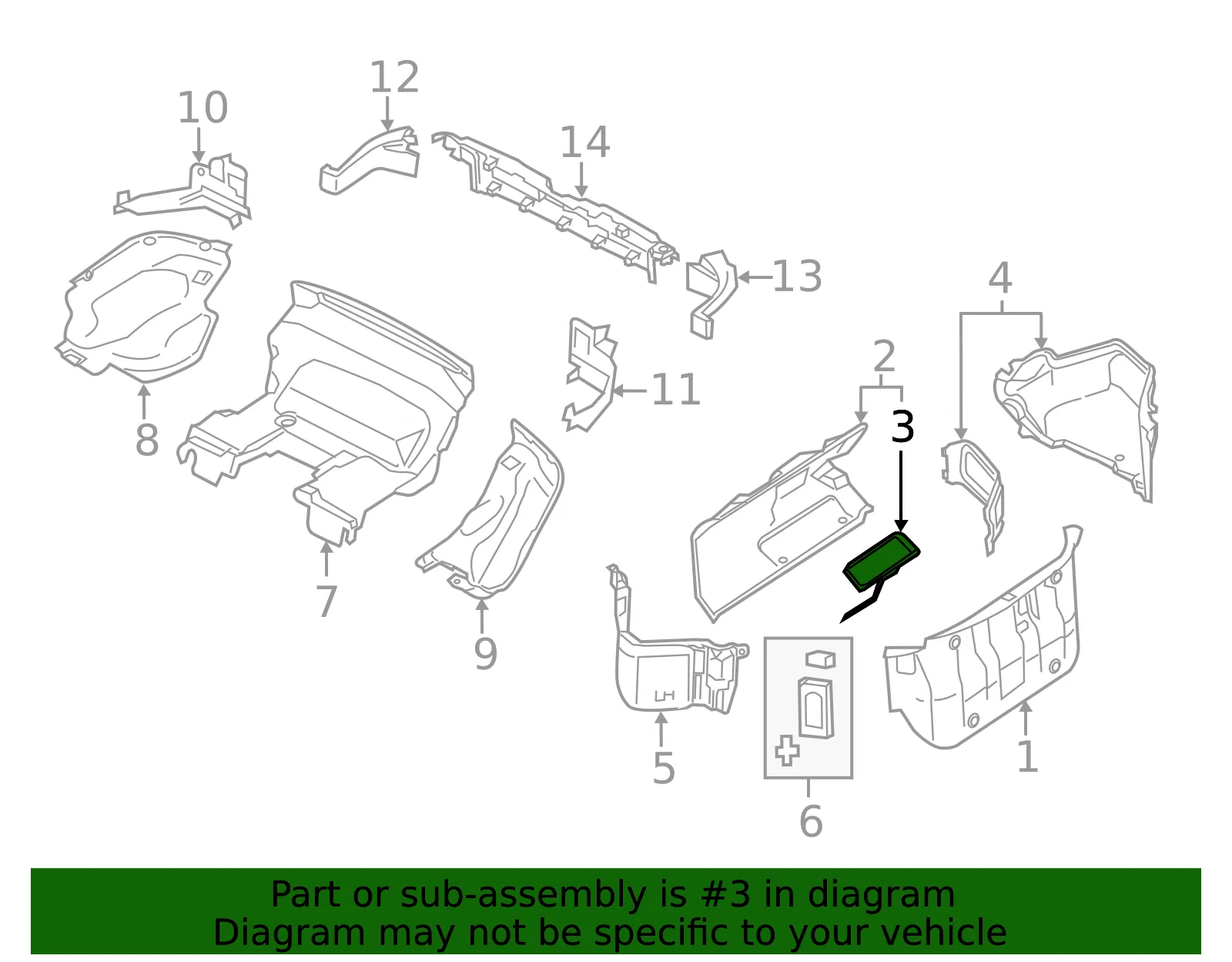 Trunk Trim Panel Insert - Mazda (n24369501) - view 2