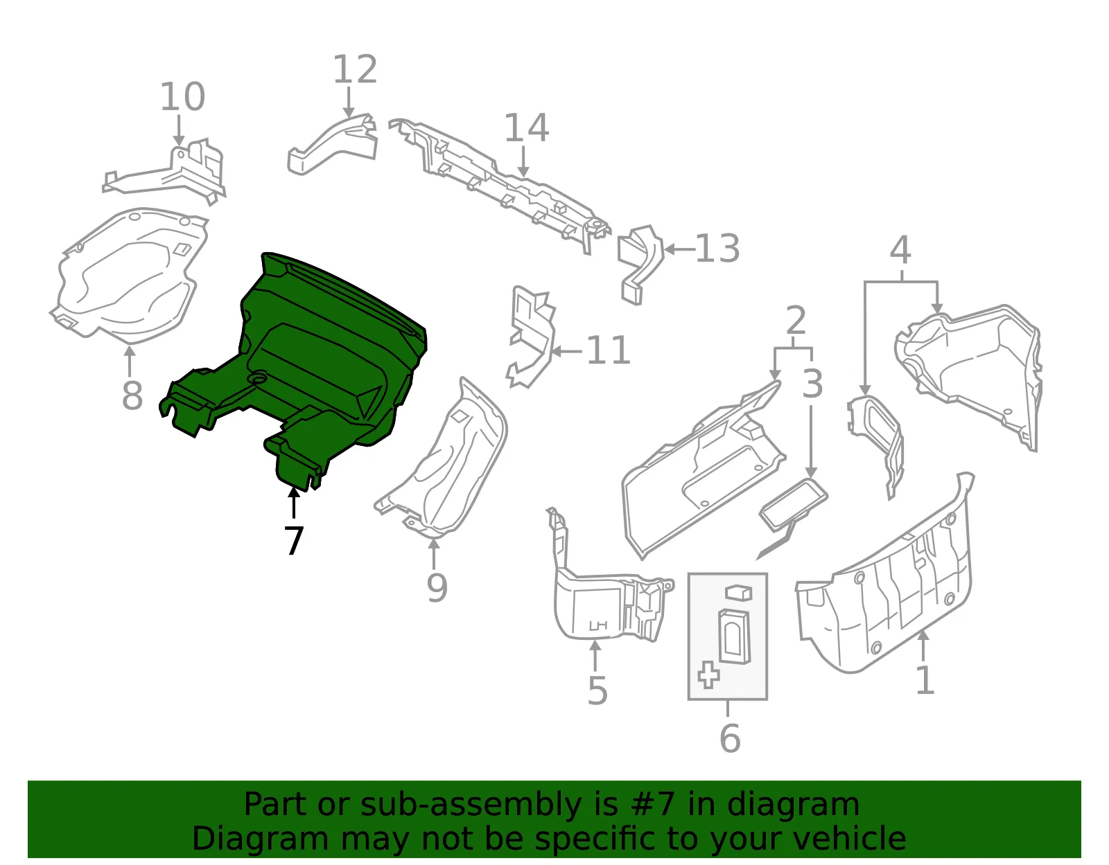 Pkg Tray Trim - Mazda (n248683v103) - view 2