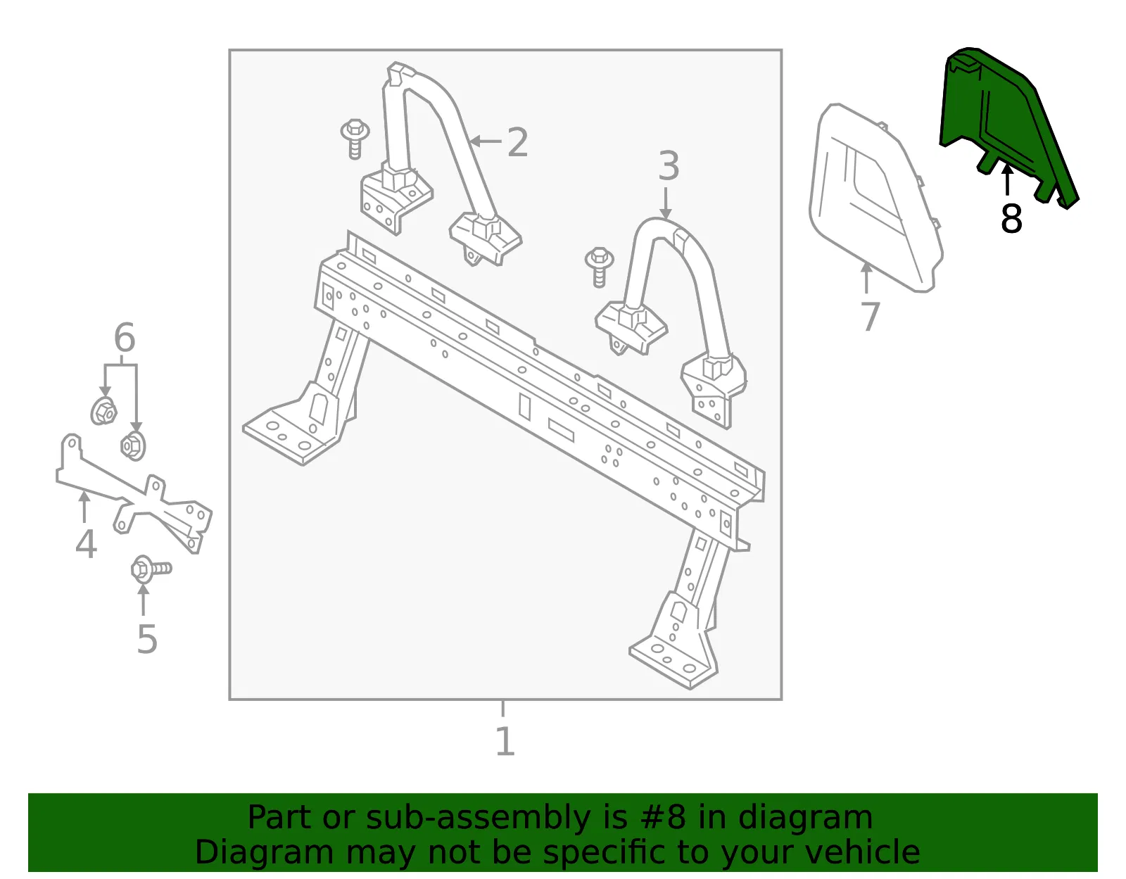 Roll Bar Trim Panel - Mazda (n25269742a02) - view 2