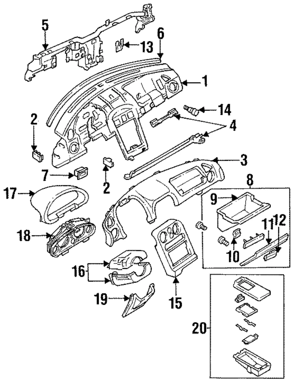 Ashtray Assembly - Mazda (na0164610b00)