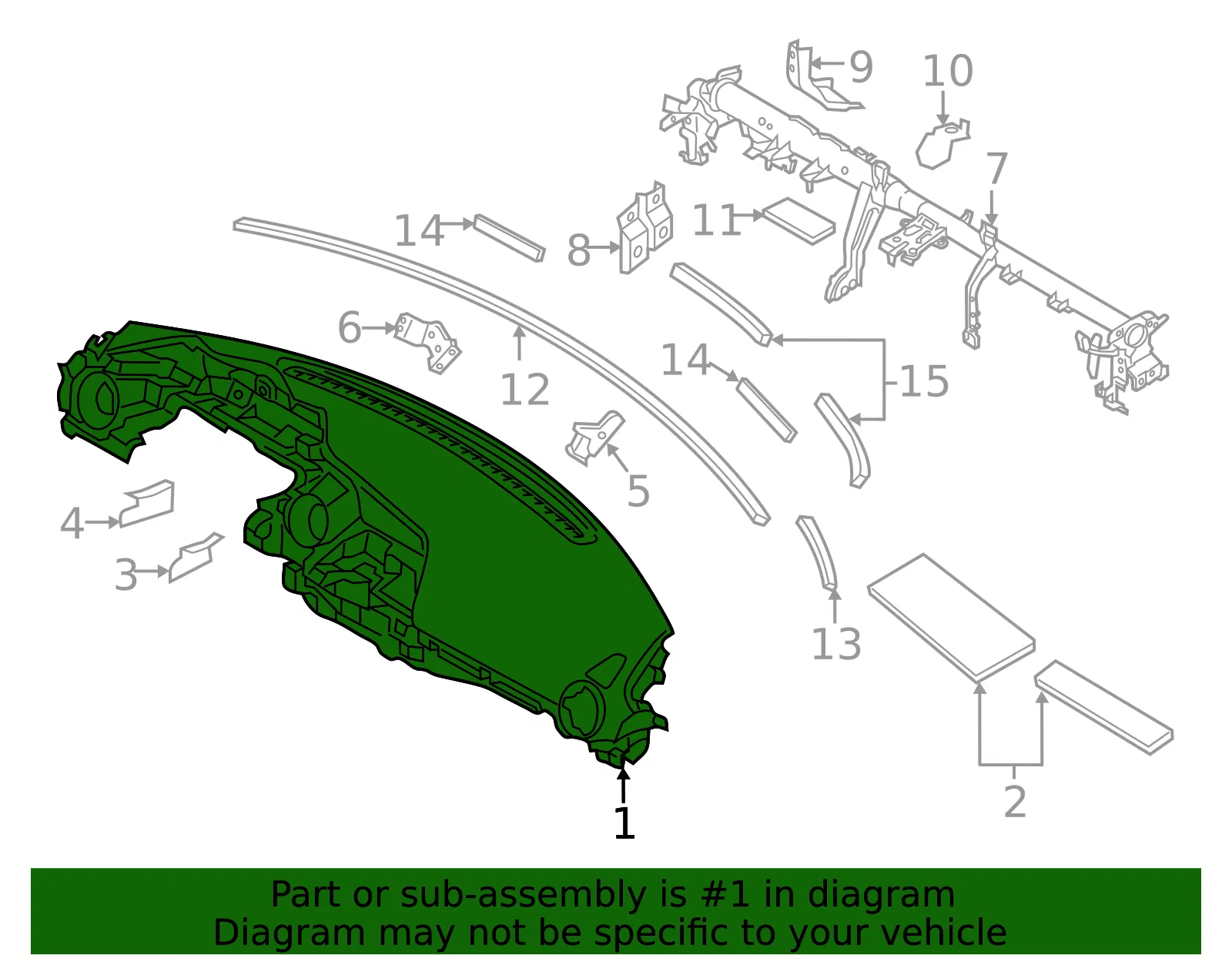 Instrument Panel - Mazda (na1p60400e02) - view 2