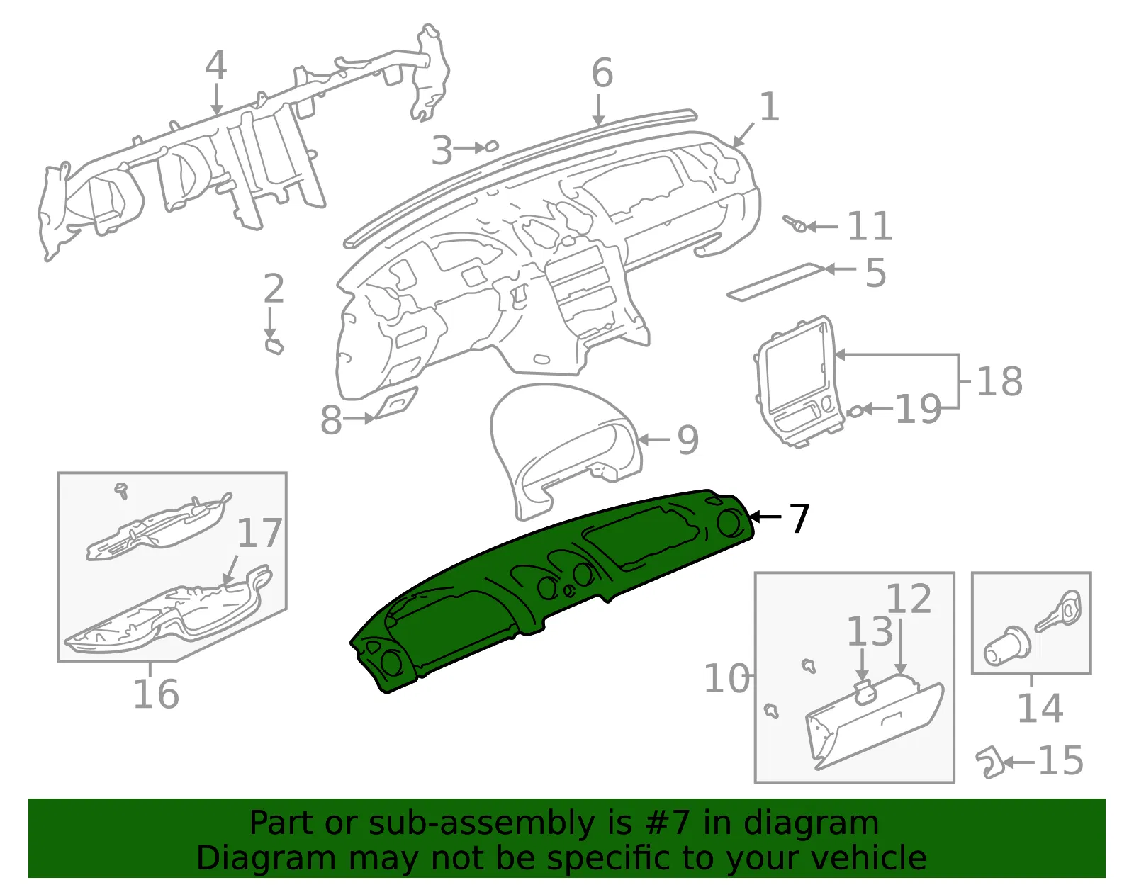 Instrument Panel Pad - Mazda (nc1060350) - view 2
