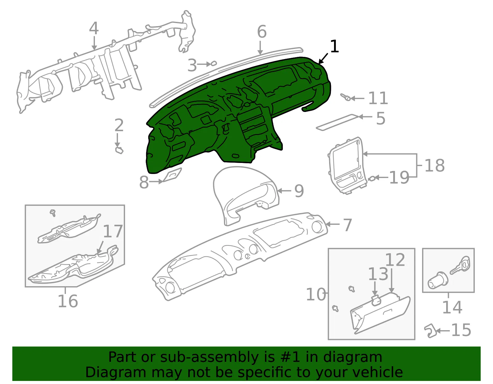 Instrument Panel - Mazda (nc1060401d02) - view 2