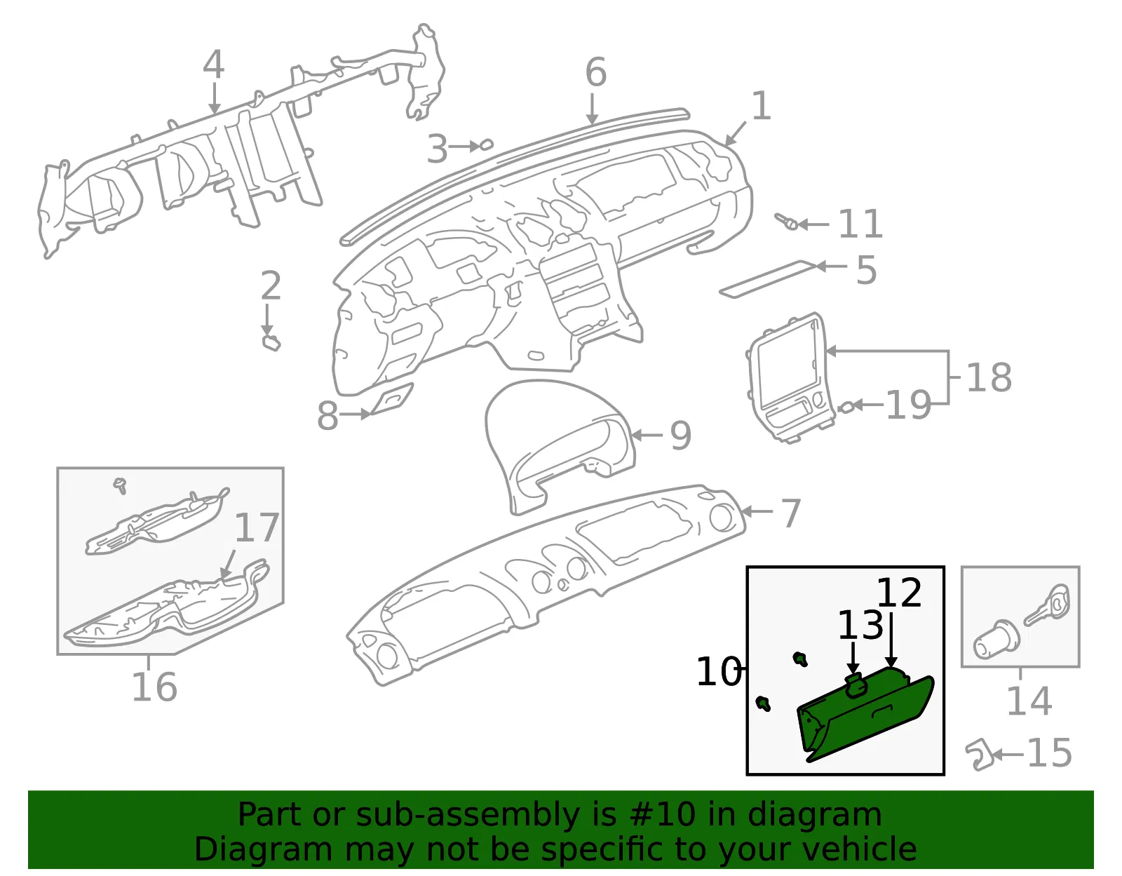 Glove Box Assembly - Mazda (nc1064030h02) - view 2