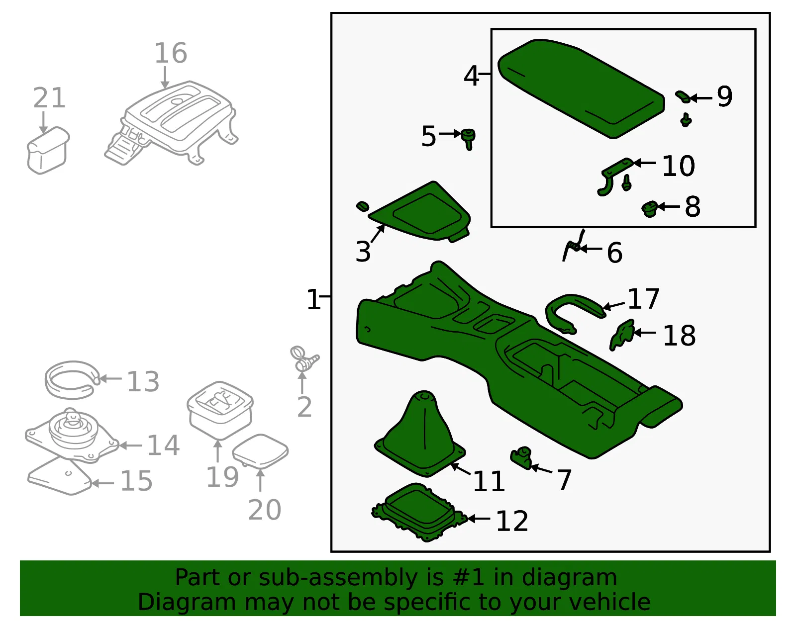 Console Assembly - Mazda (nc1064420m02) - view 2