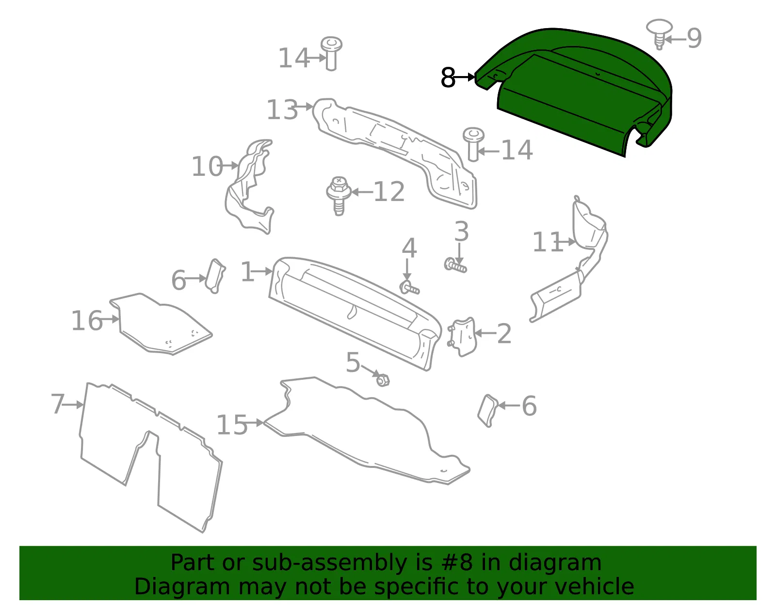 Package Tray Trim - Mazda (nc10683f1e02) - view 2
