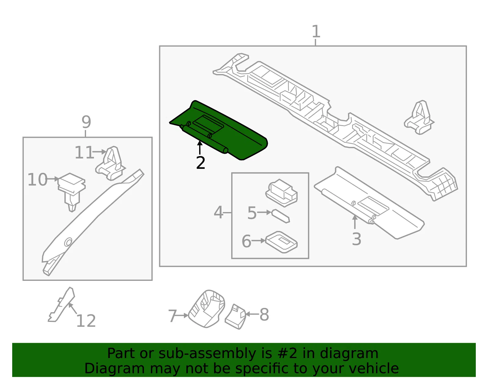 Sun Visor - Mazda (nd0p6927002) - view 2