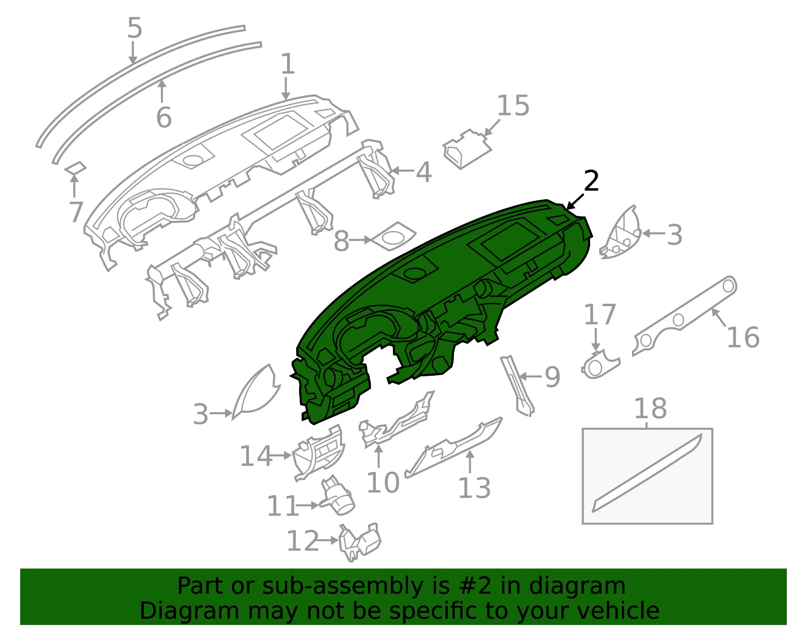 Instrument Panel - Mazda (ne5160410b89) - view 2