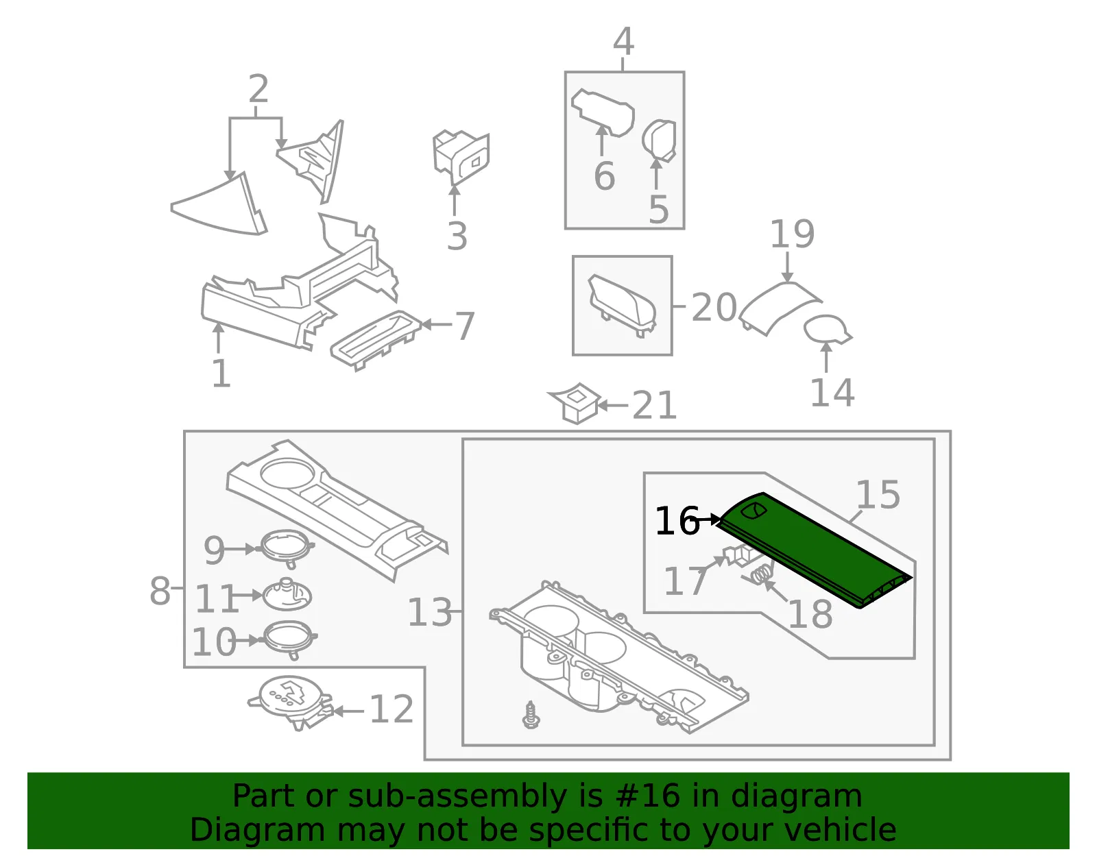 Console Lid - Mazda (ne516442402) - view 2