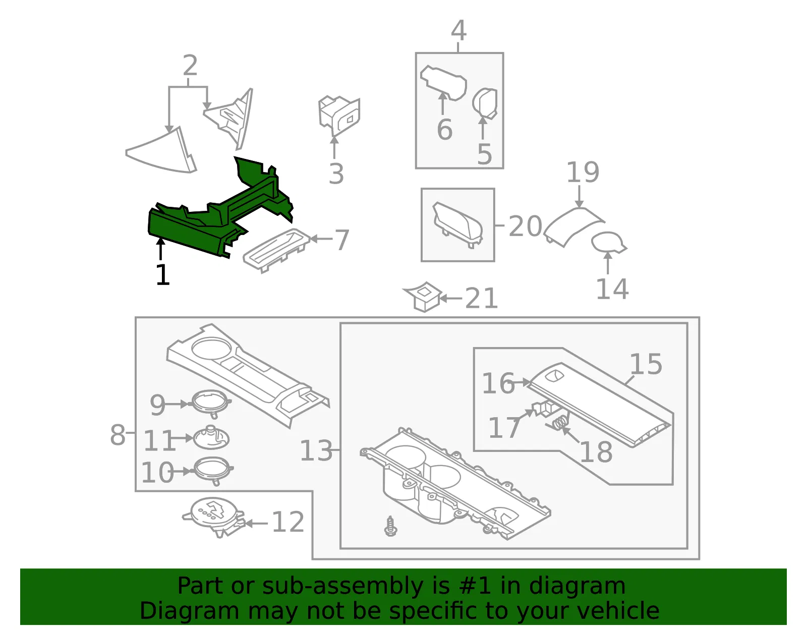Console Panel - Mazda (ne5164470c89) - view 2