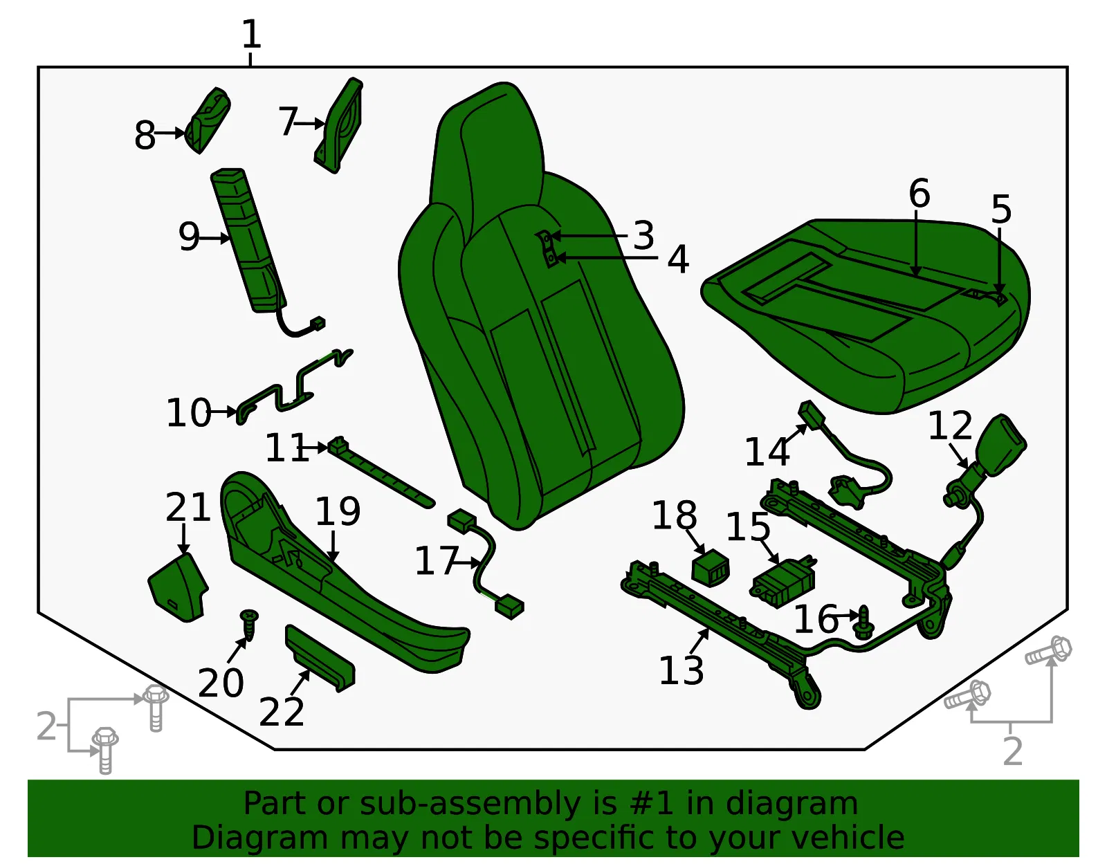 Seat Assembly - Mazda (nf4957150p19) - view 2