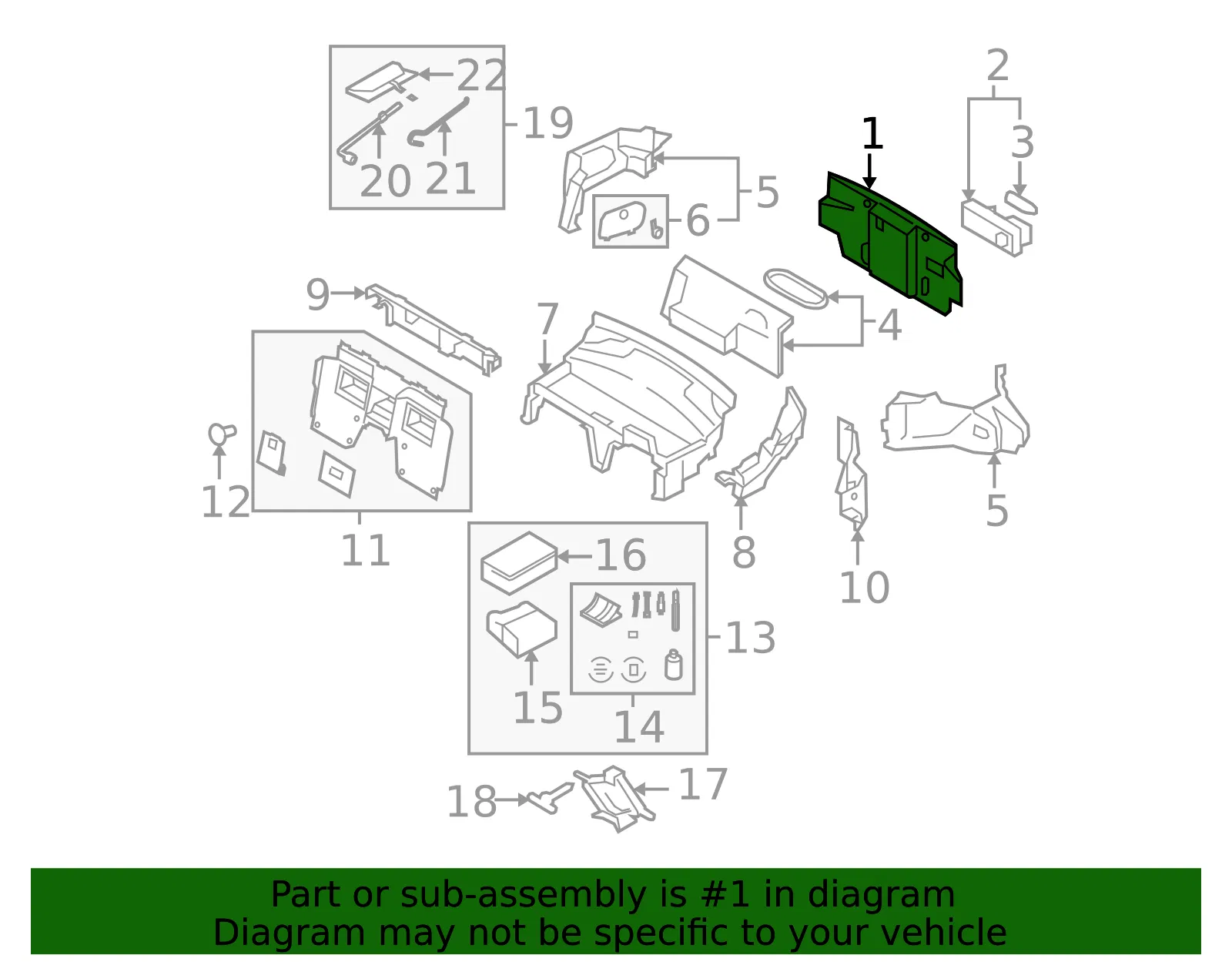 Rear Body Panel Trim Panel - Mazda (nf796889xc) - view 2