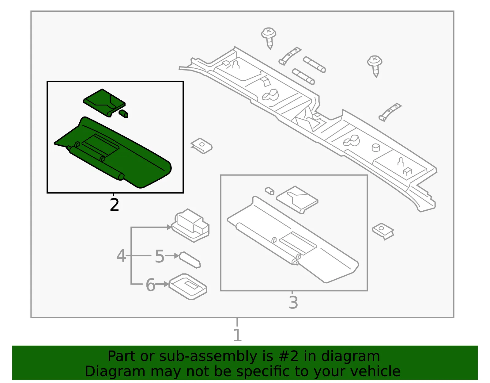 Sun Visor - Mazda (nh1869270a02) - view 2