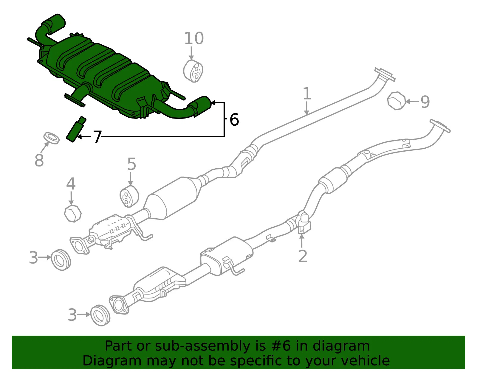 Main Silencer - Mazda (py6r40100a) - view 2